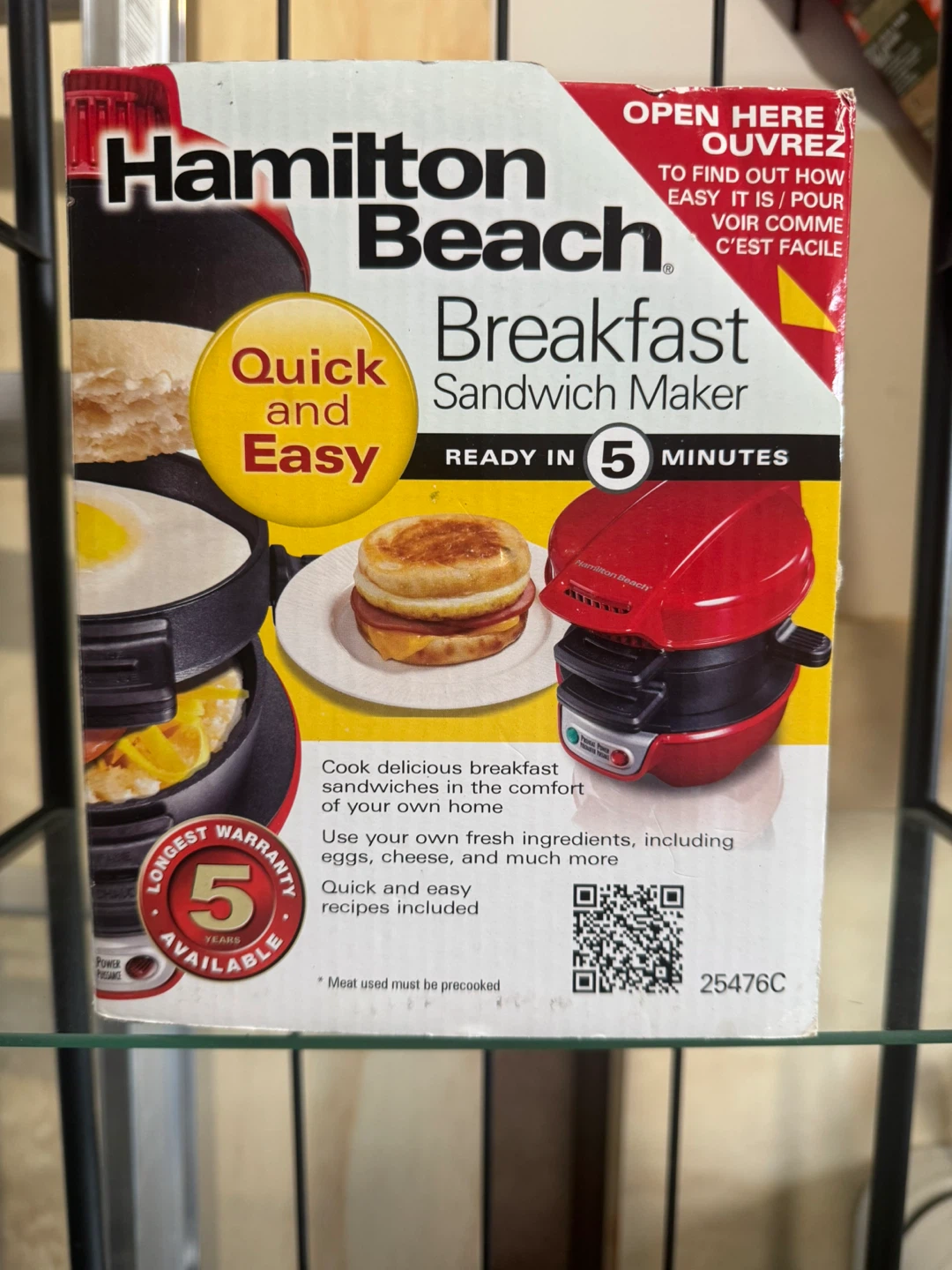 Unopened -Hamilton Beach Breakfast Sandwich Maker