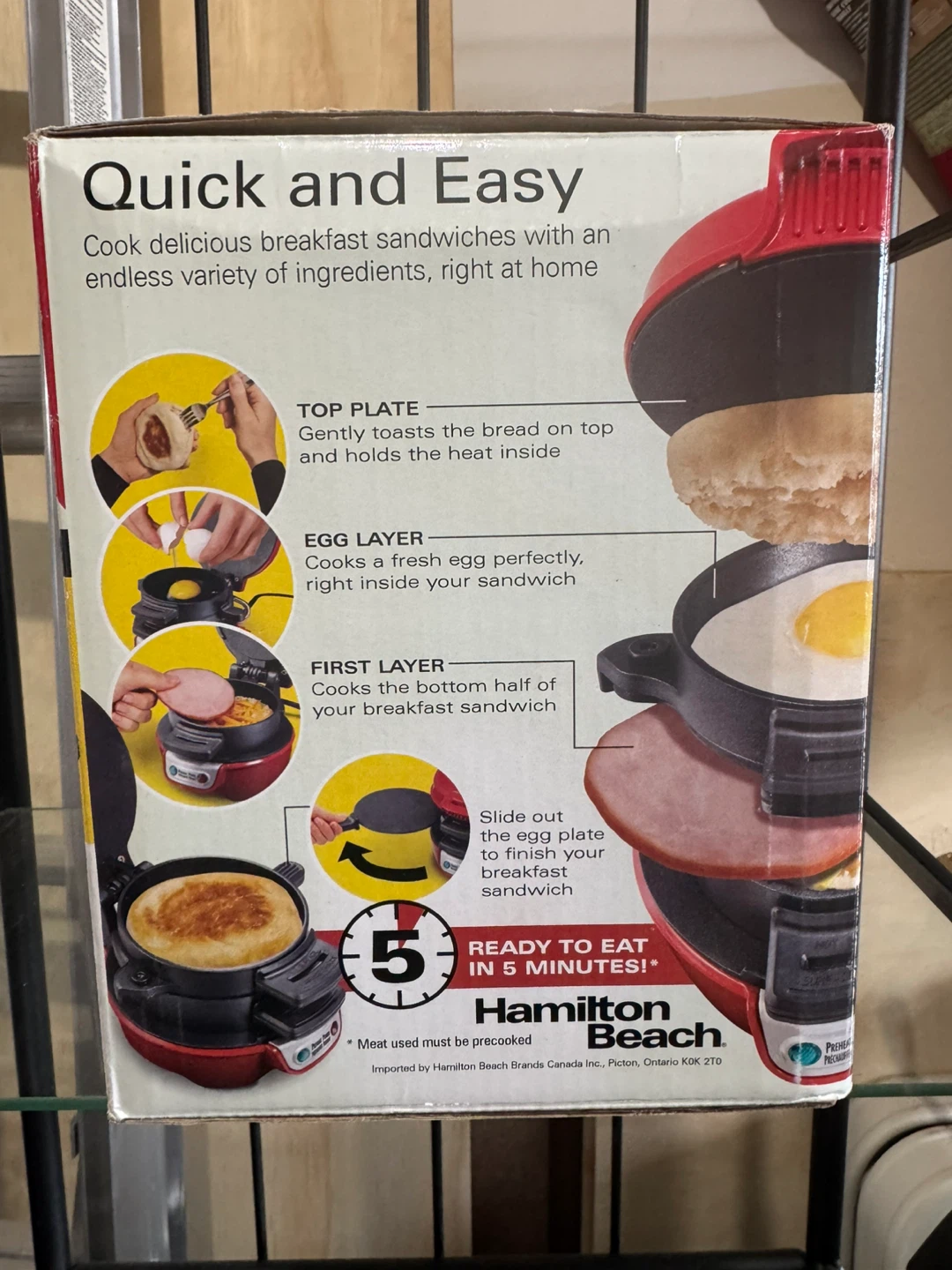 Unopened -Hamilton Beach Breakfast Sandwich Maker - photo 2
