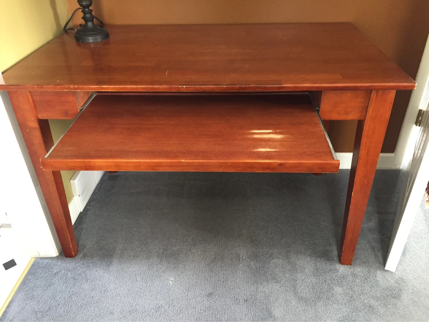 Wooden Desk with Keyboard Tray