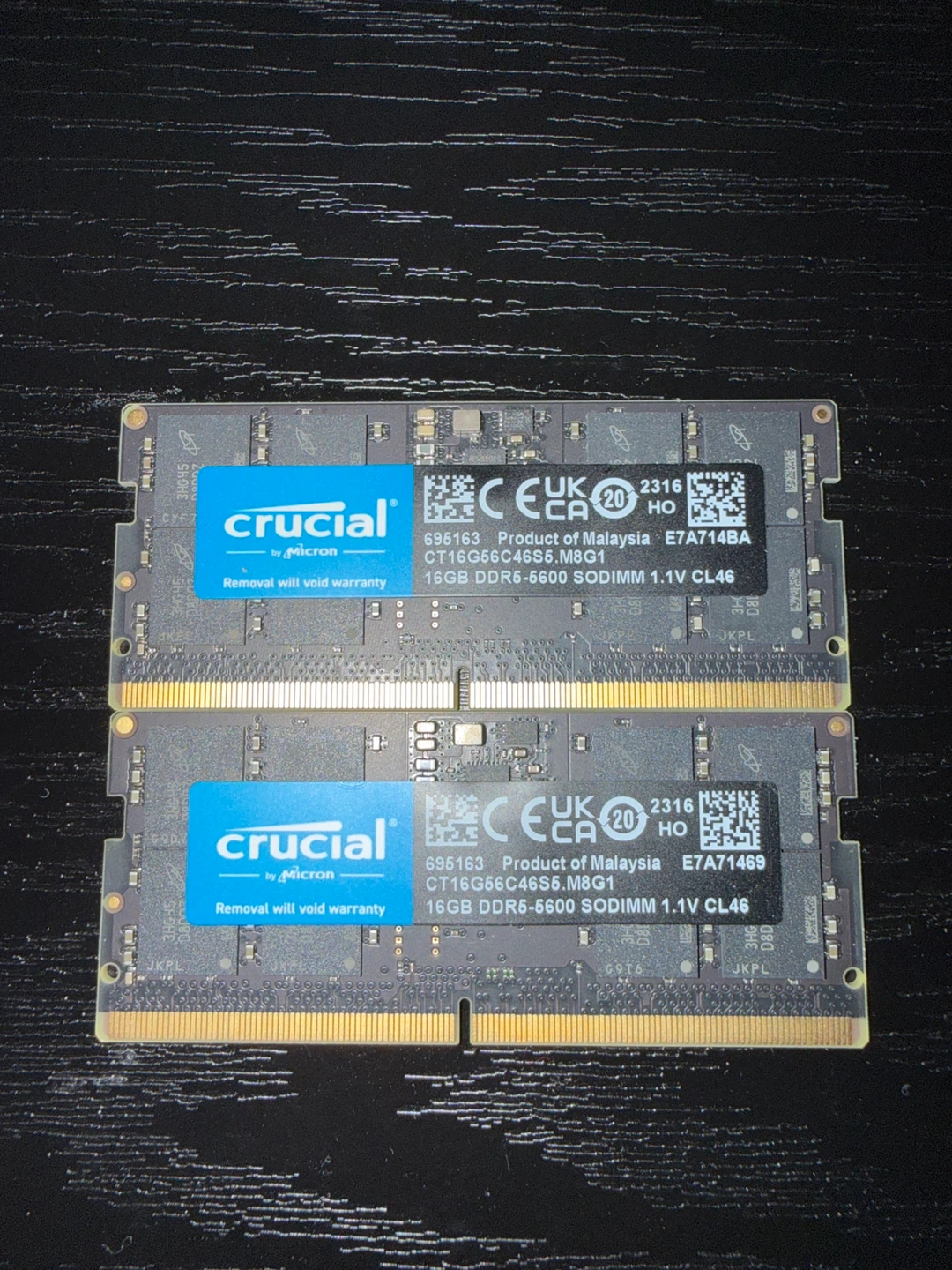 Crucial 32GB (2x16GB) DDR5-6600 SODIMM RAM