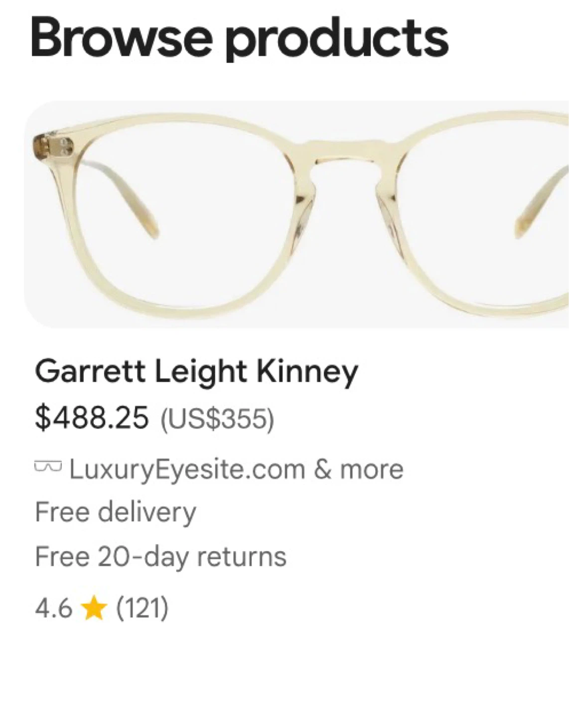 Garrett Leight Kinney 47 Champagne Glasses - photo 4
