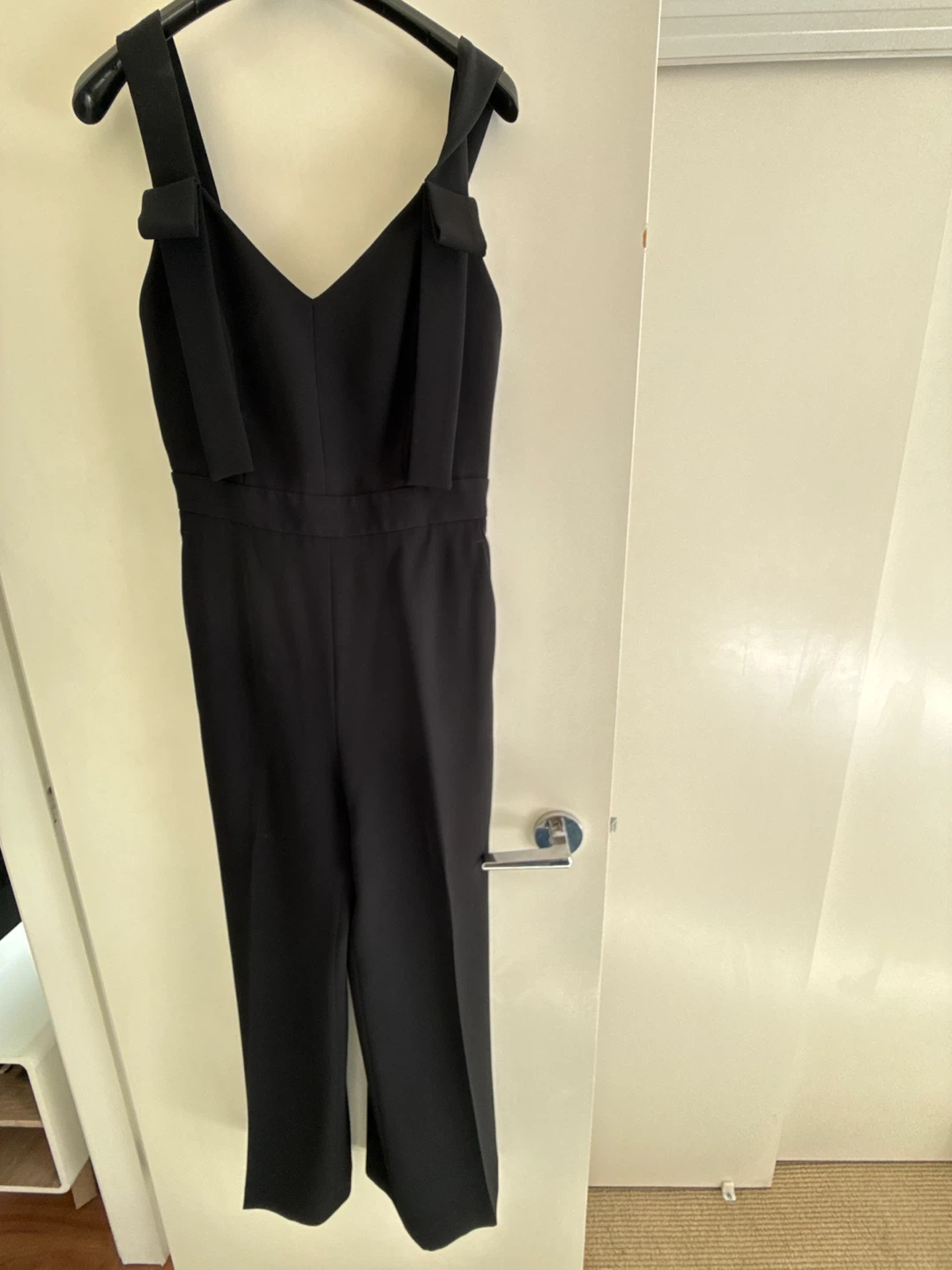 MaxMara Studio Black Jumpsuit with Bow Detail