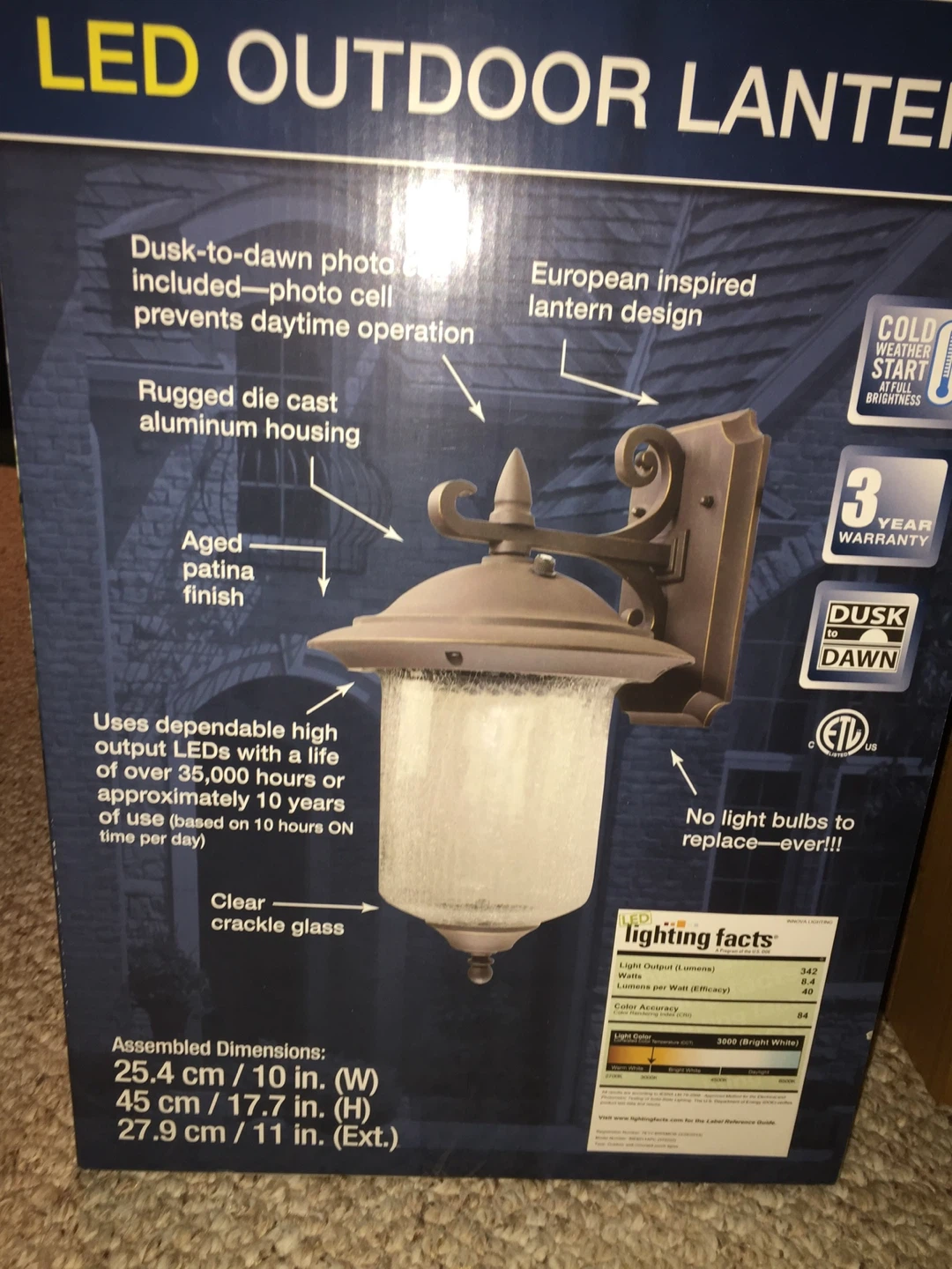 Two LED Outdoor Lantern