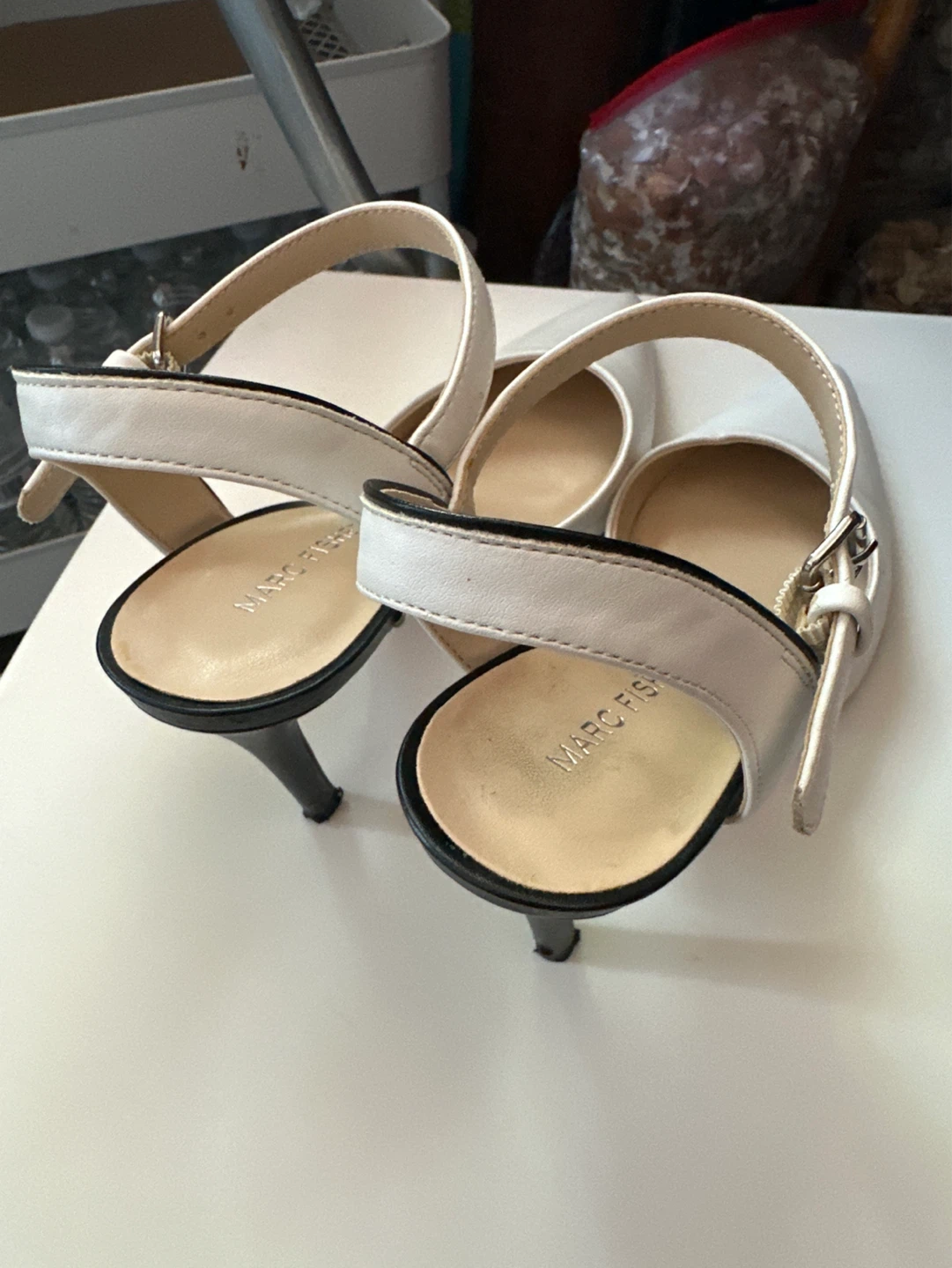 Marc Fisher Women's White Ankle Strap Heels - photo 3