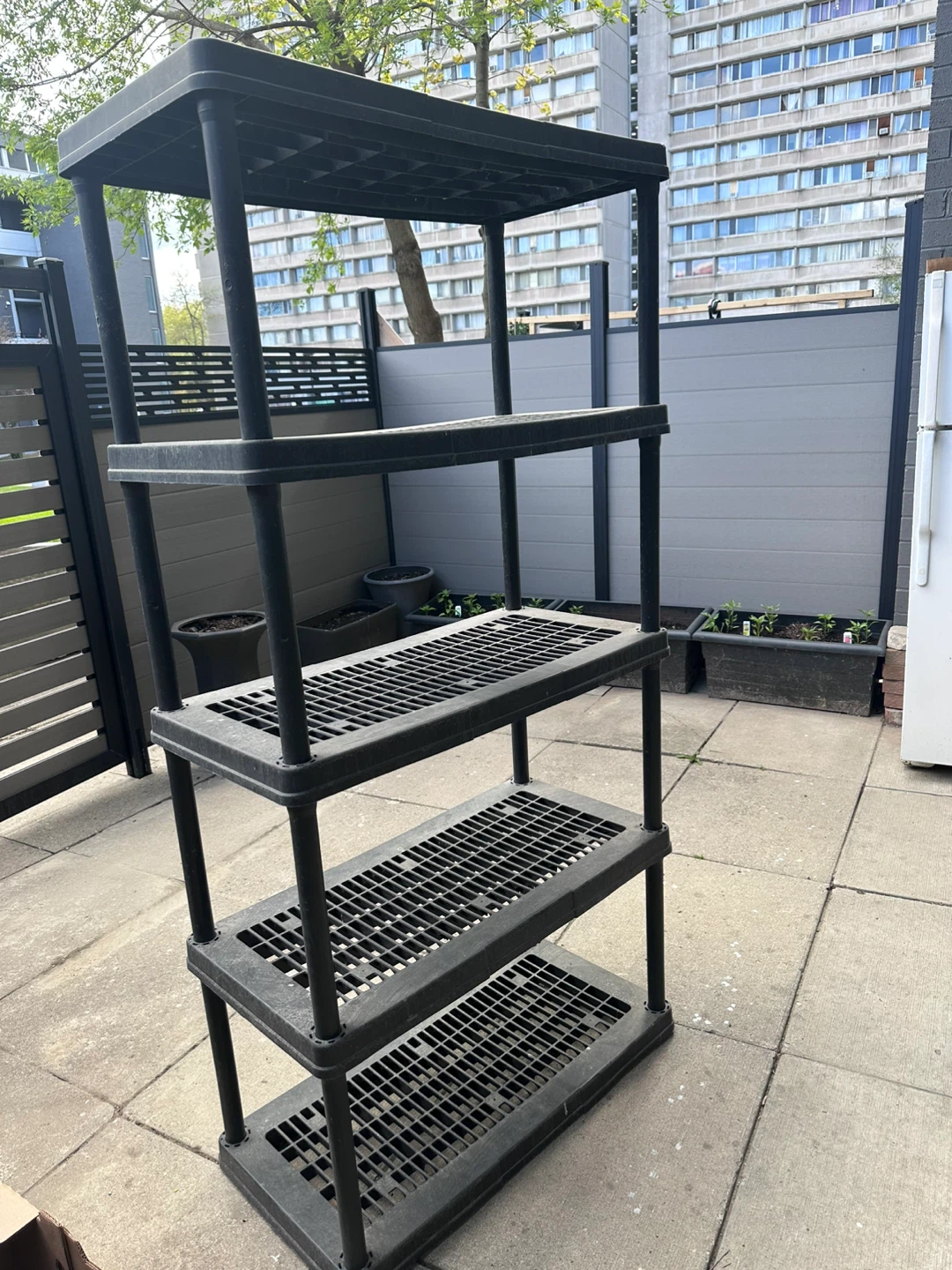 Black 5-Shelf Storage Unit - photo 2