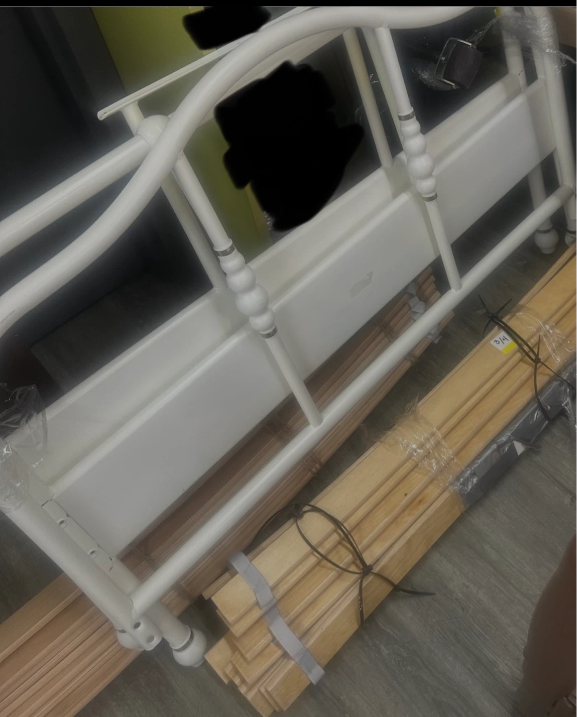 Kids White Metal Twin Bed Frame with Slats - photo 4