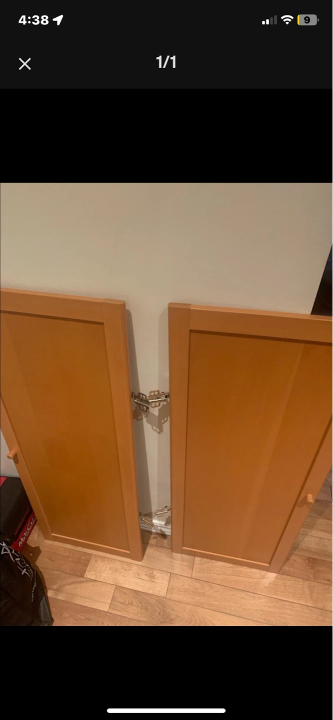 Light Brown Wooden Cabinet Doors