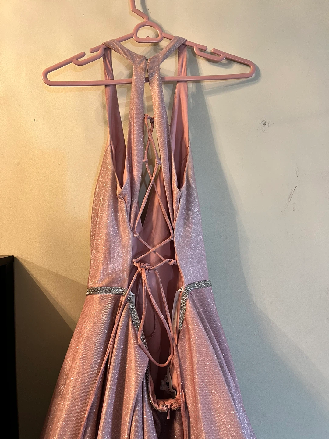 Sparkly Ombre Prom Dress - Pink/Silver - photo 3