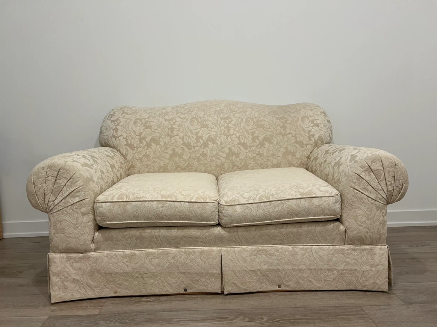 Cream Floral Loveseat Sofa - photo 2
