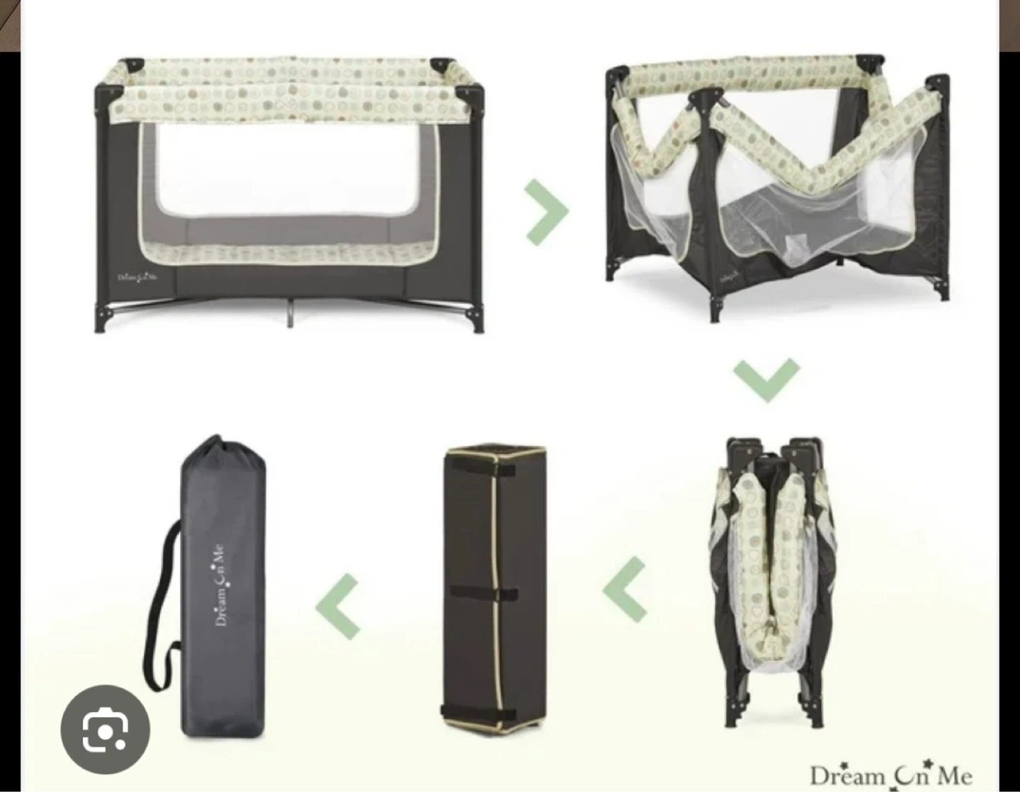 Dream On Me Travel Play Yard Crib