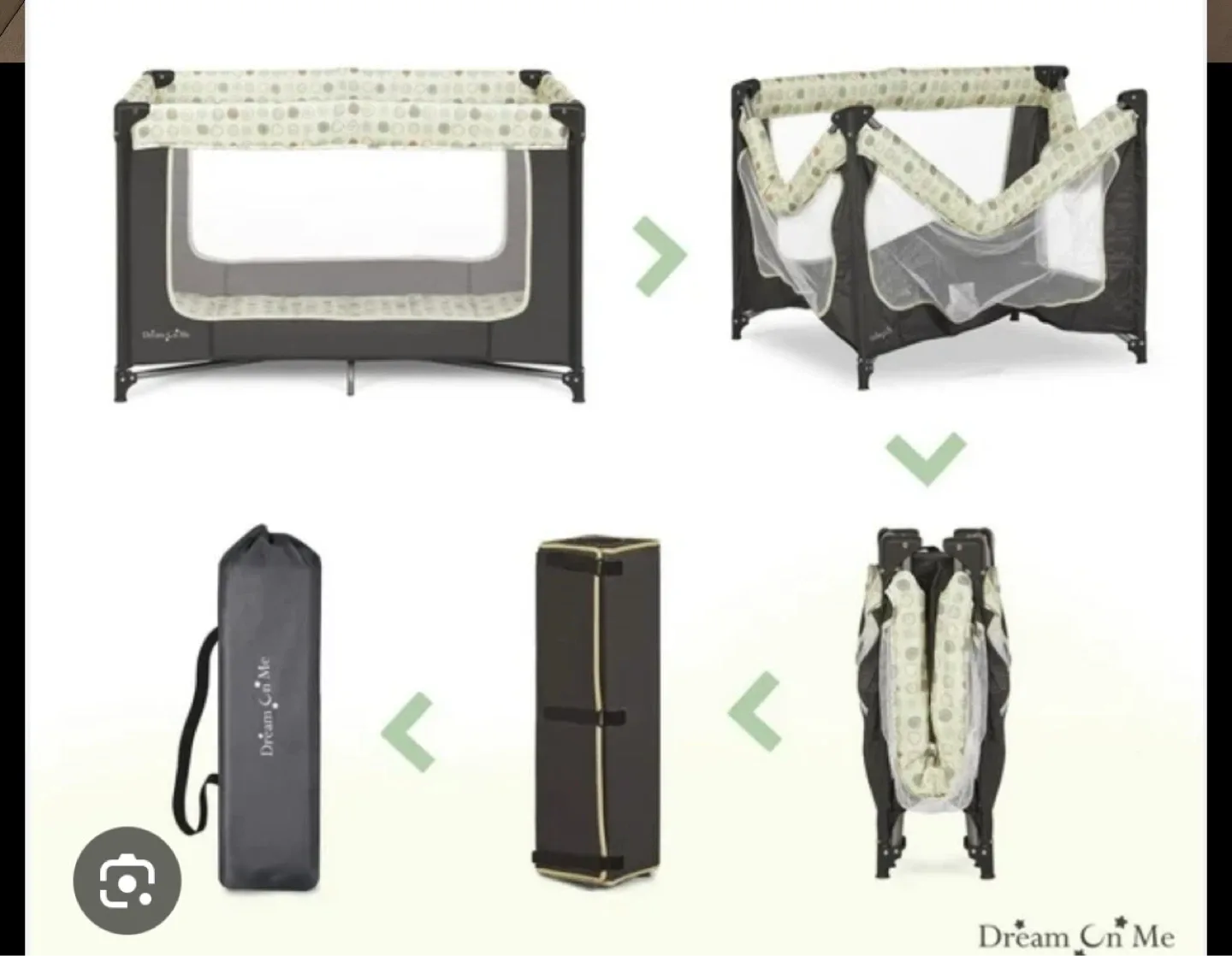 Dream On Me Travel Play Yard Crib