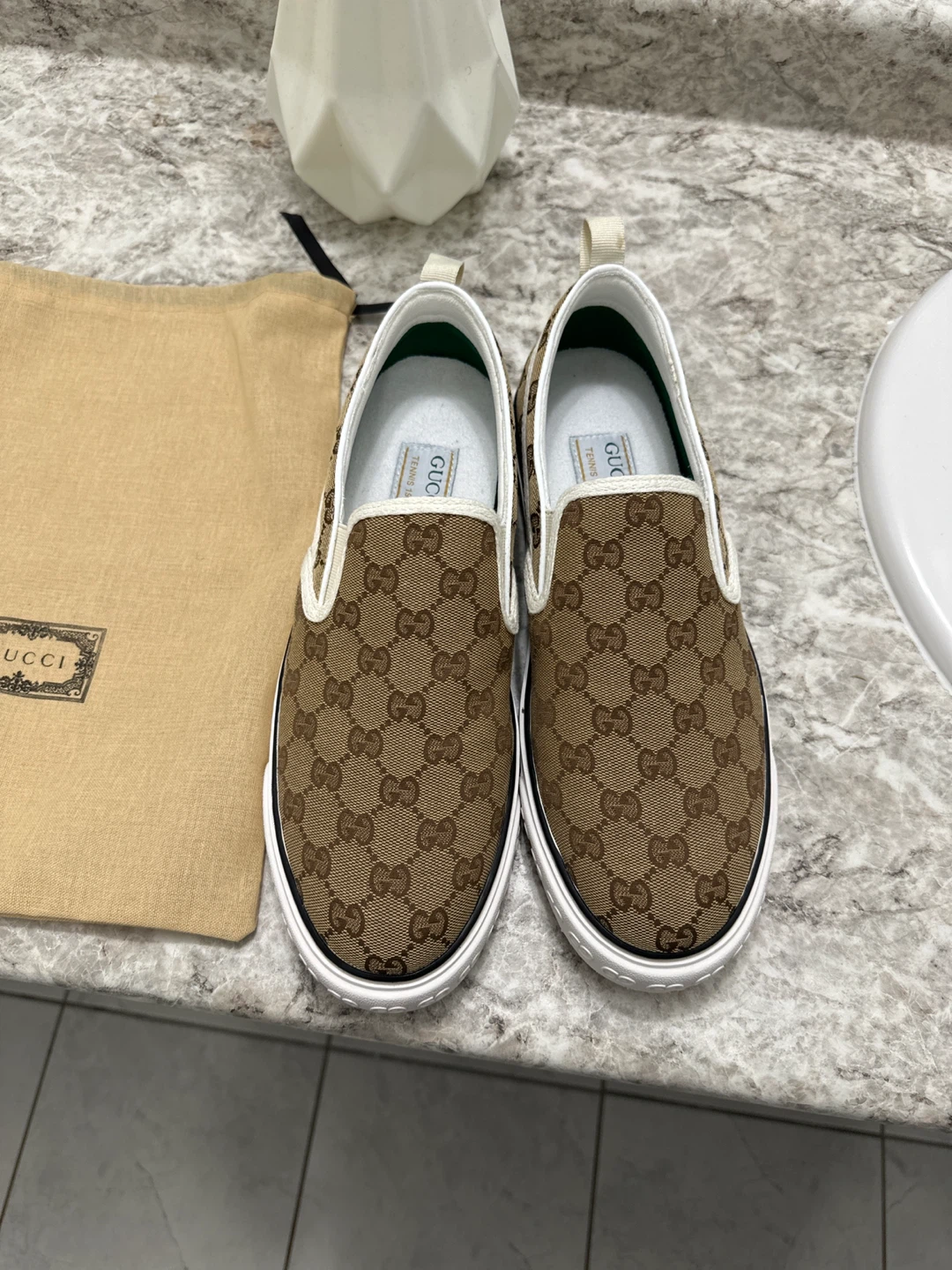 Gucci GG Canvas Slip-On Tennis Shoes - photo 2
