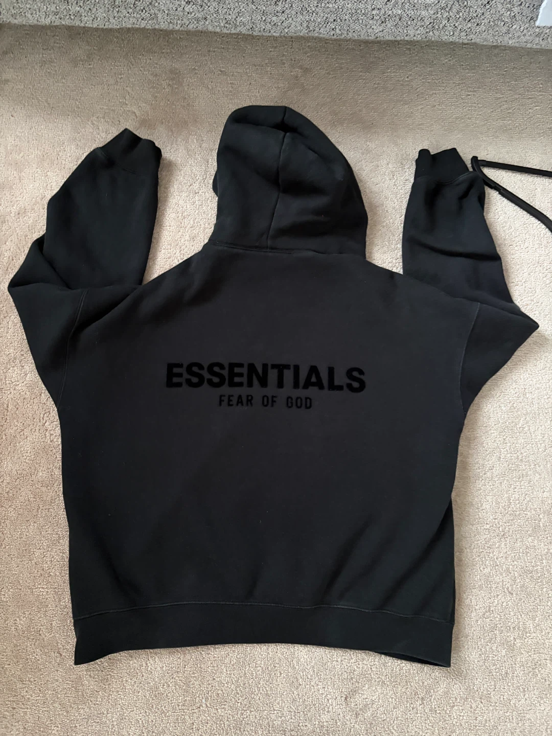 Black Essentials Fear of God Hoodie - photo 3
