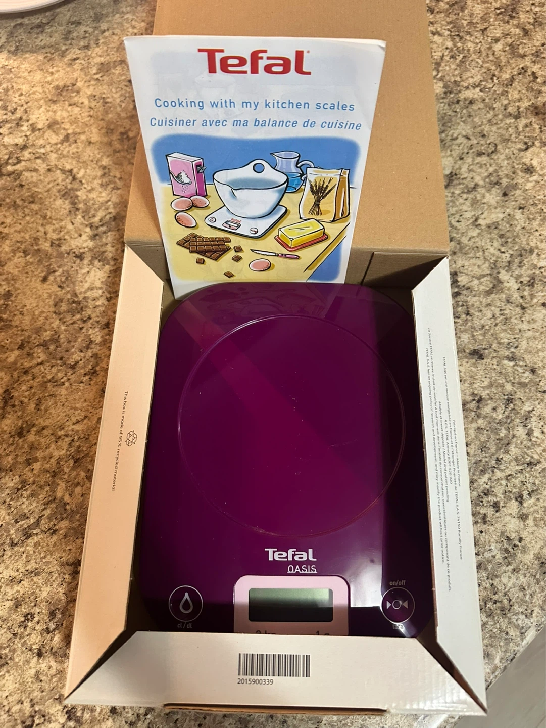 Tefal Oasis Purple Digital Kitchen Scale - photo 2
