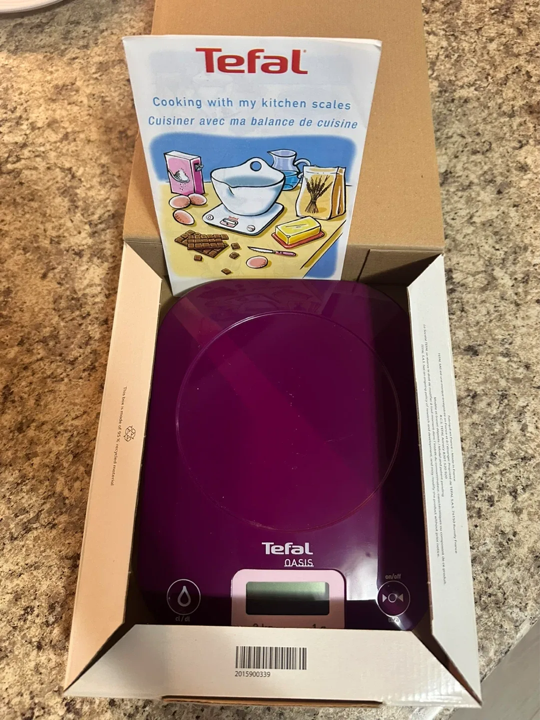 Tefal Oasis Purple Digital Kitchen Scale - photo 2