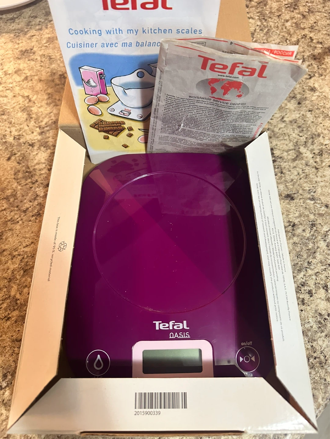Tefal Oasis Purple Digital Kitchen Scale - photo 3