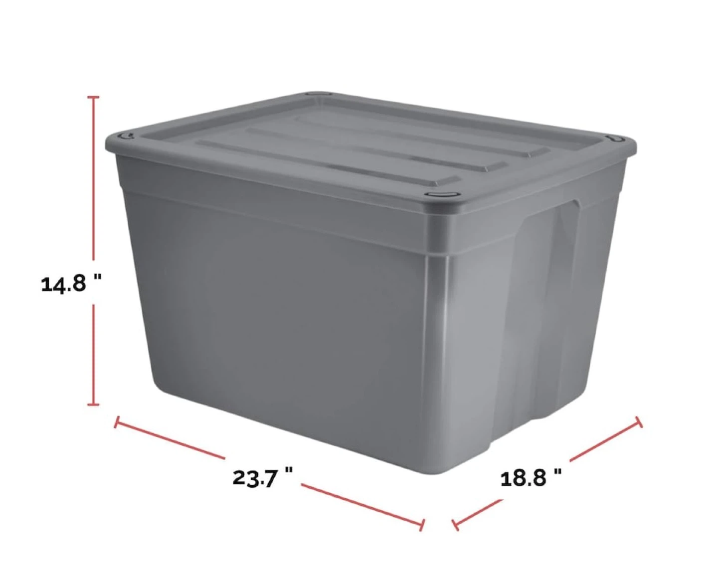80L Solid Storage Box with Wheels