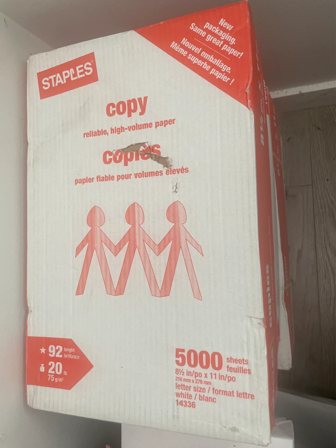 Staples Copy Paper - 5000 Sheets, Letter Size, White