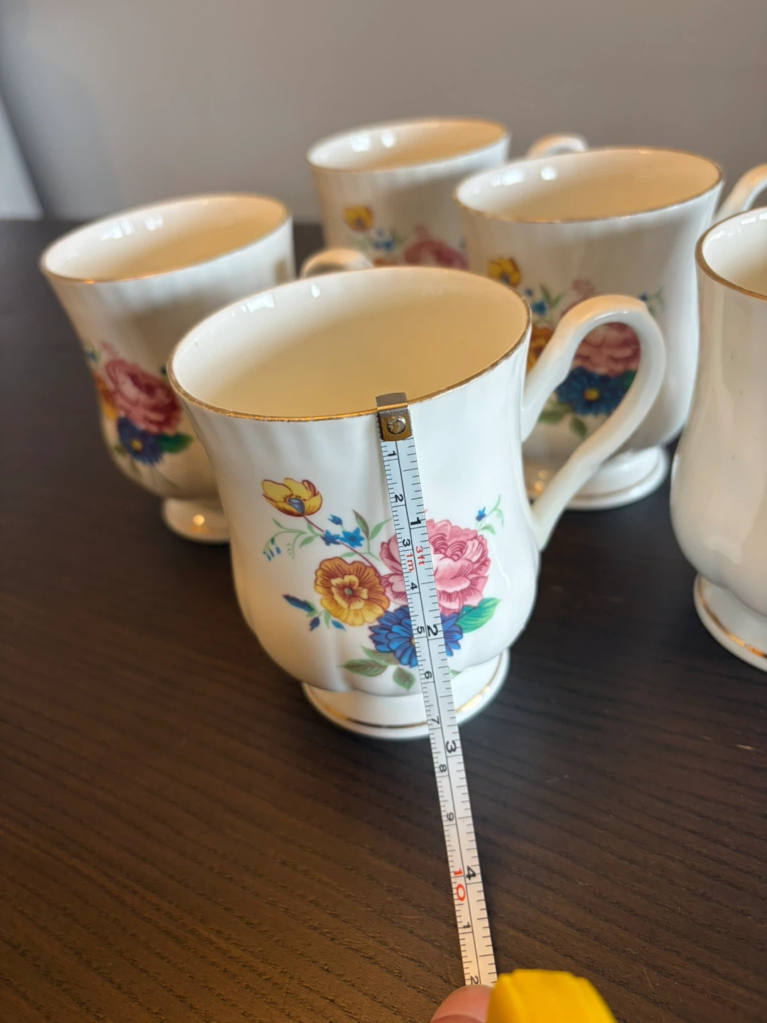 Crown Ceramics Fine Bone China Floral Mugs (Set of 5) - photo 3