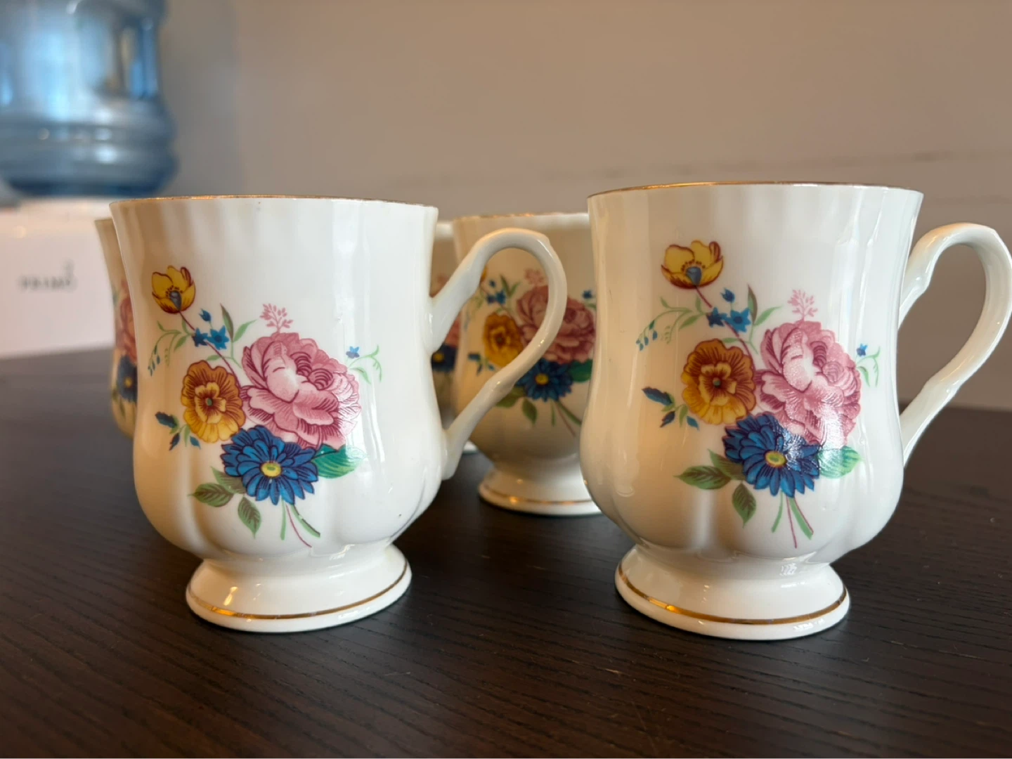 Crown Ceramics Fine Bone China Floral Mugs (Set of 5) - photo 2