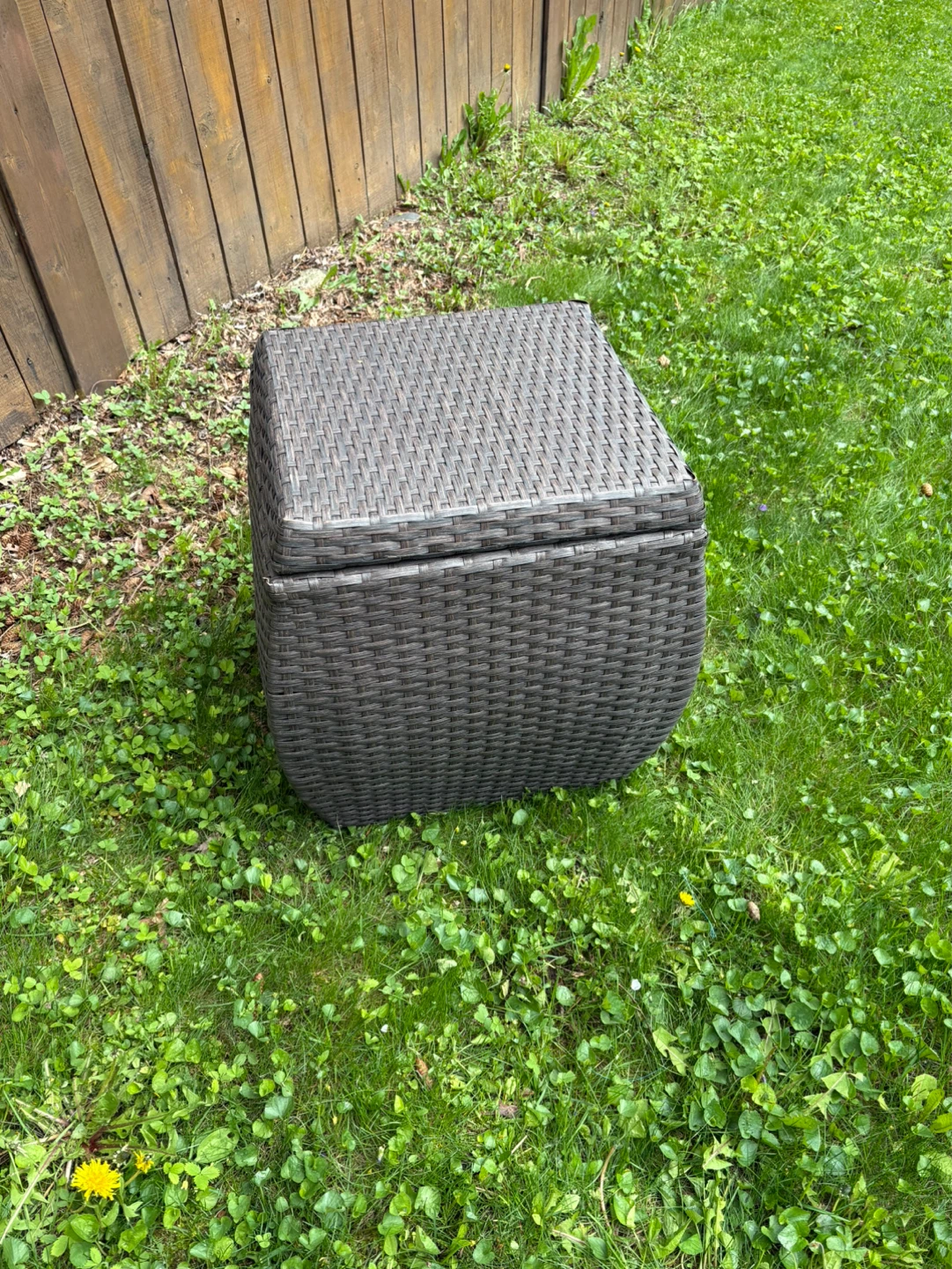Wicker Storage Ottoman/Planter - photo 2