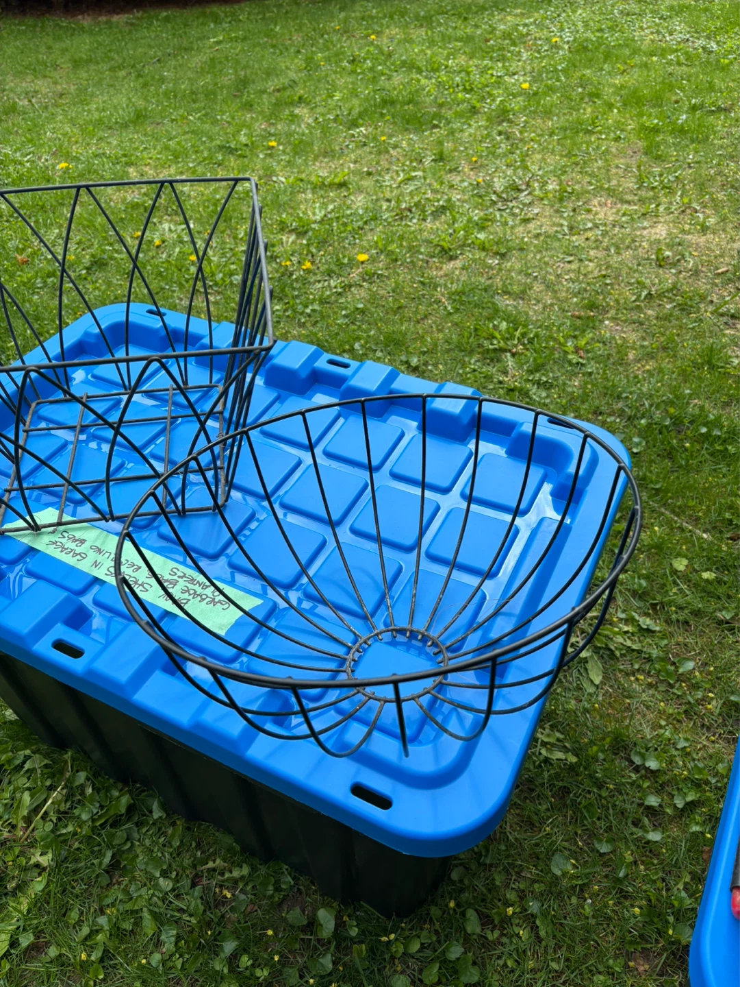 Four Black Wire Planter Baskets (2 Sets of 2)