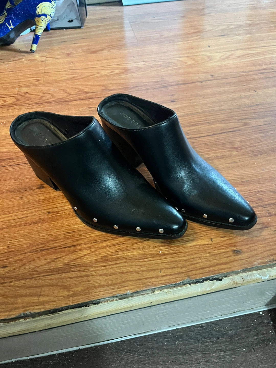 Joe Fresh Black Studded Mules