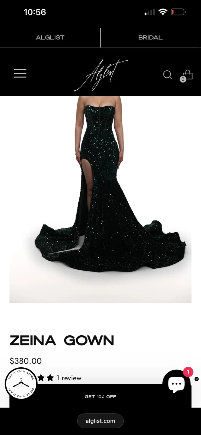 ALGLIST "Zeina Gown" Sequin Embellished Strapless Gown
