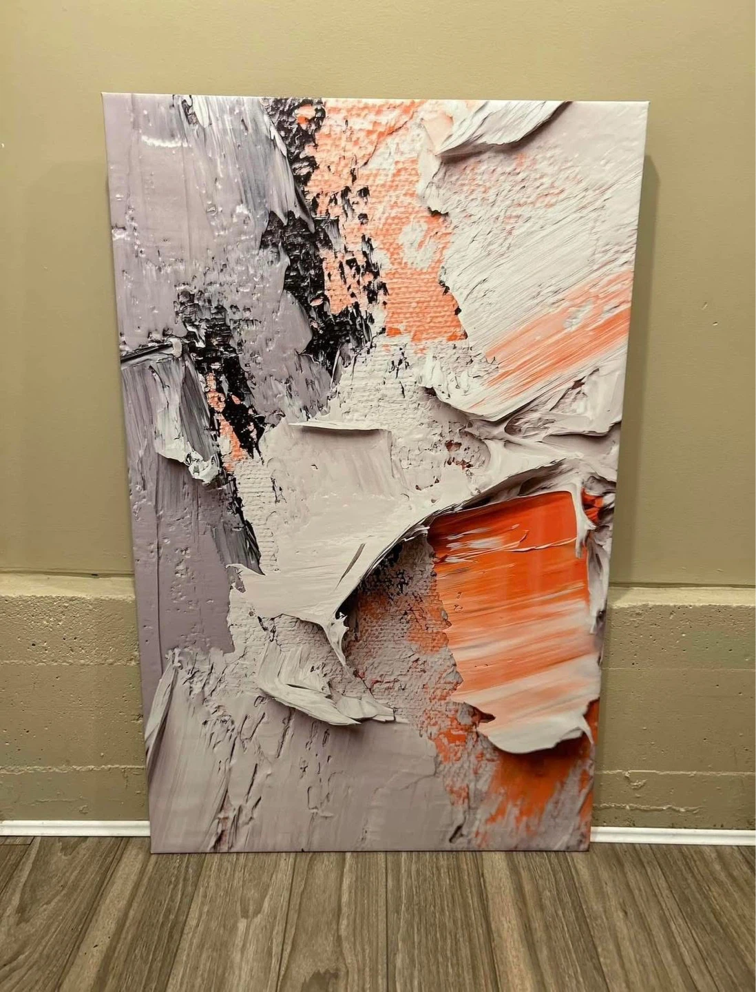 Large Textured Abstract Canvas Art
