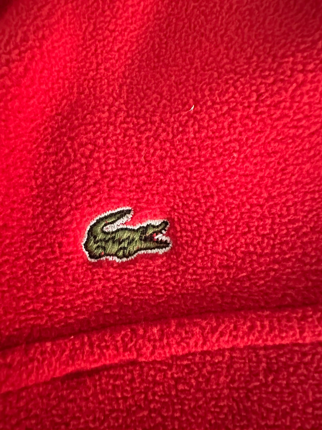 Lacoste Red Fleece Hoodie Jacket