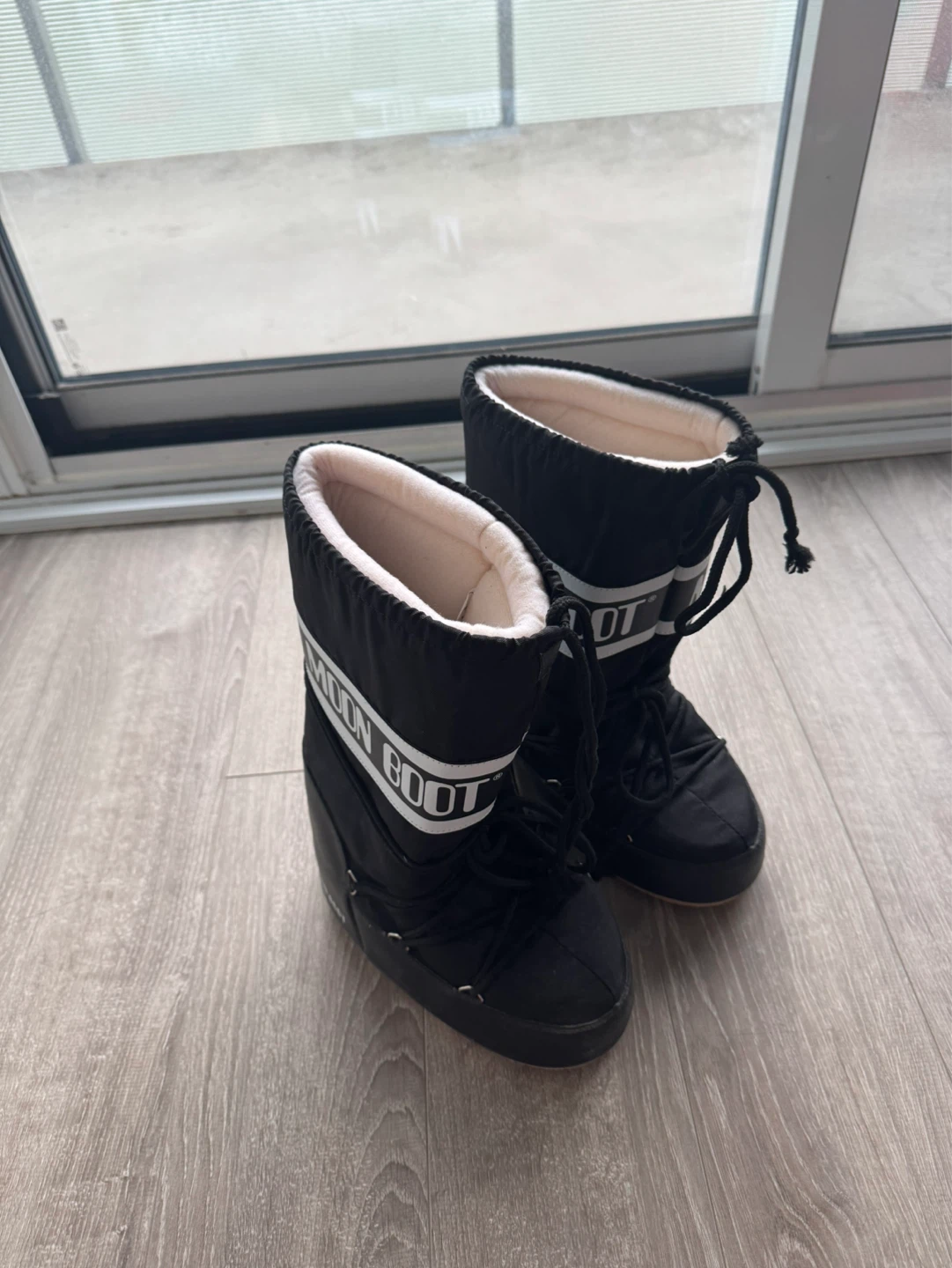 Moon boots - ICON BLACK NYLON BOOTS  - size 35/38