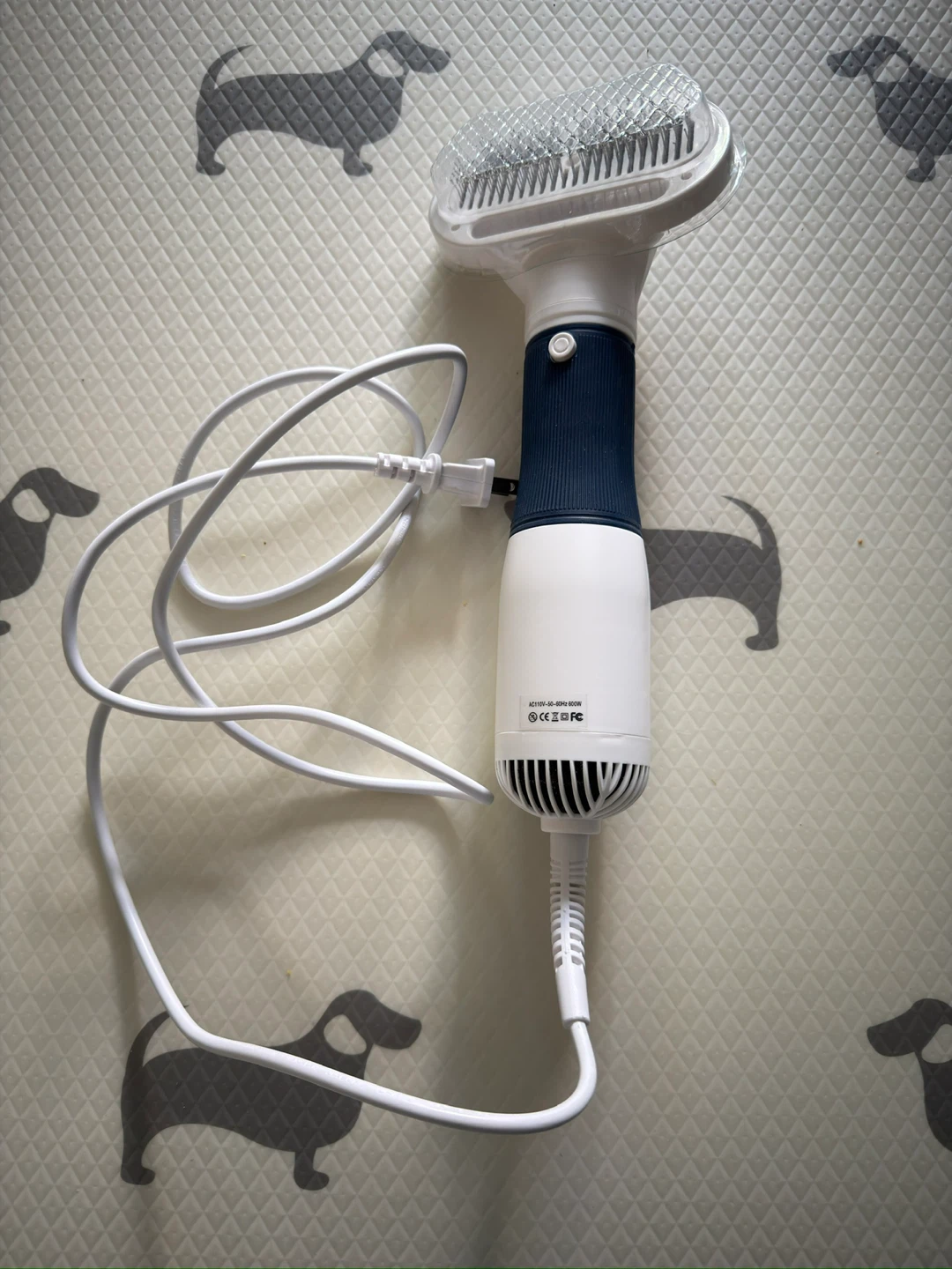 3-in-1 Pet Hair Dryer & Slicker Brush for Dogs & Cats – Portable