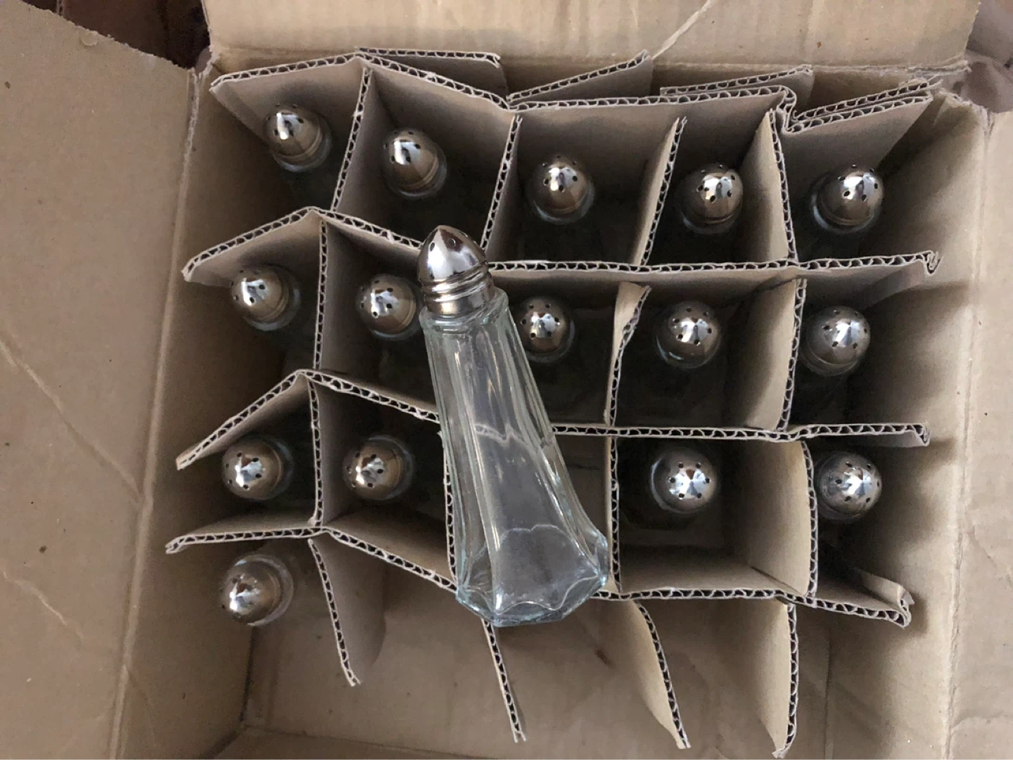 Glass Salt and Pepper Shakers