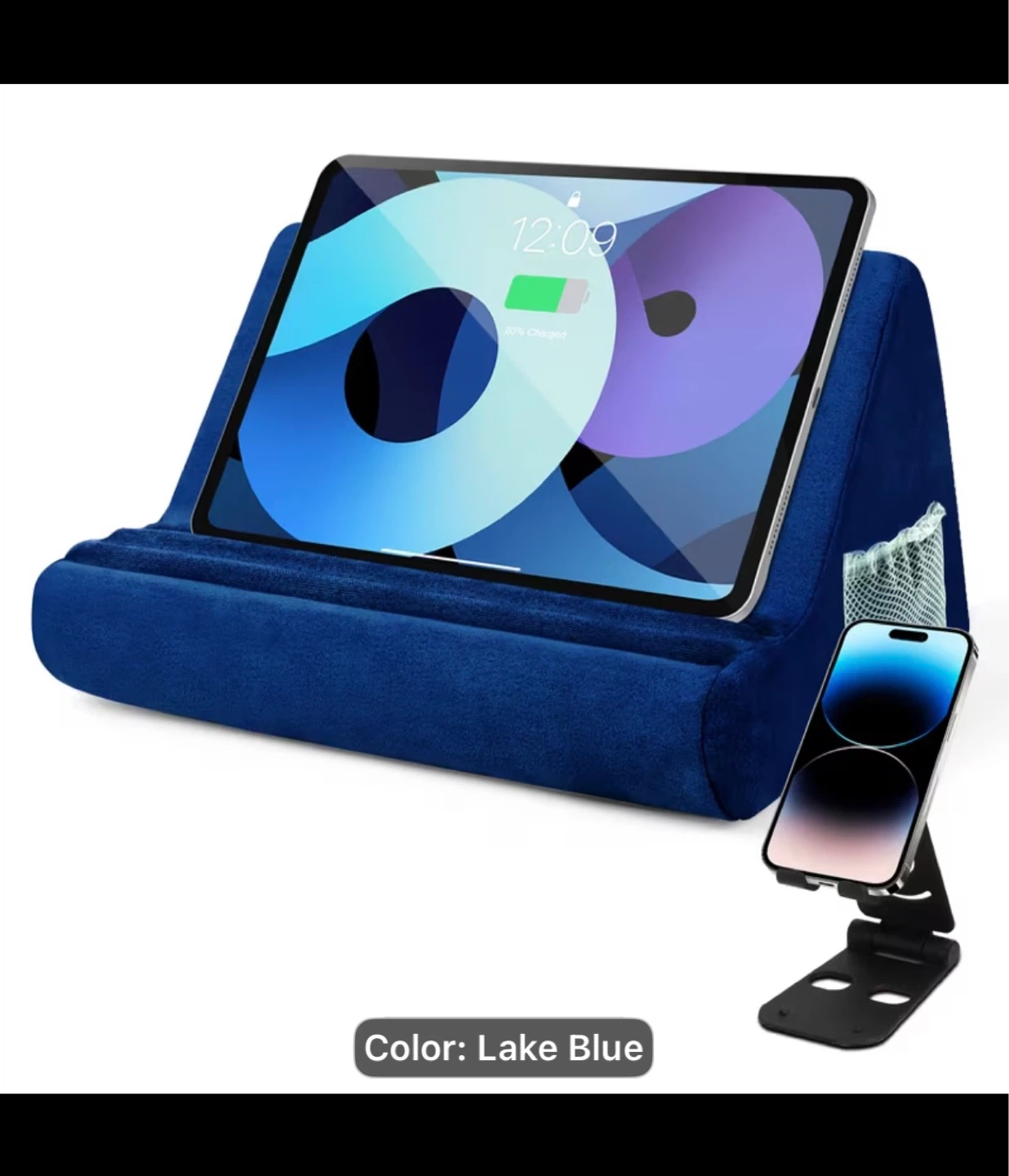 Tablet Stand Pillow (blue)