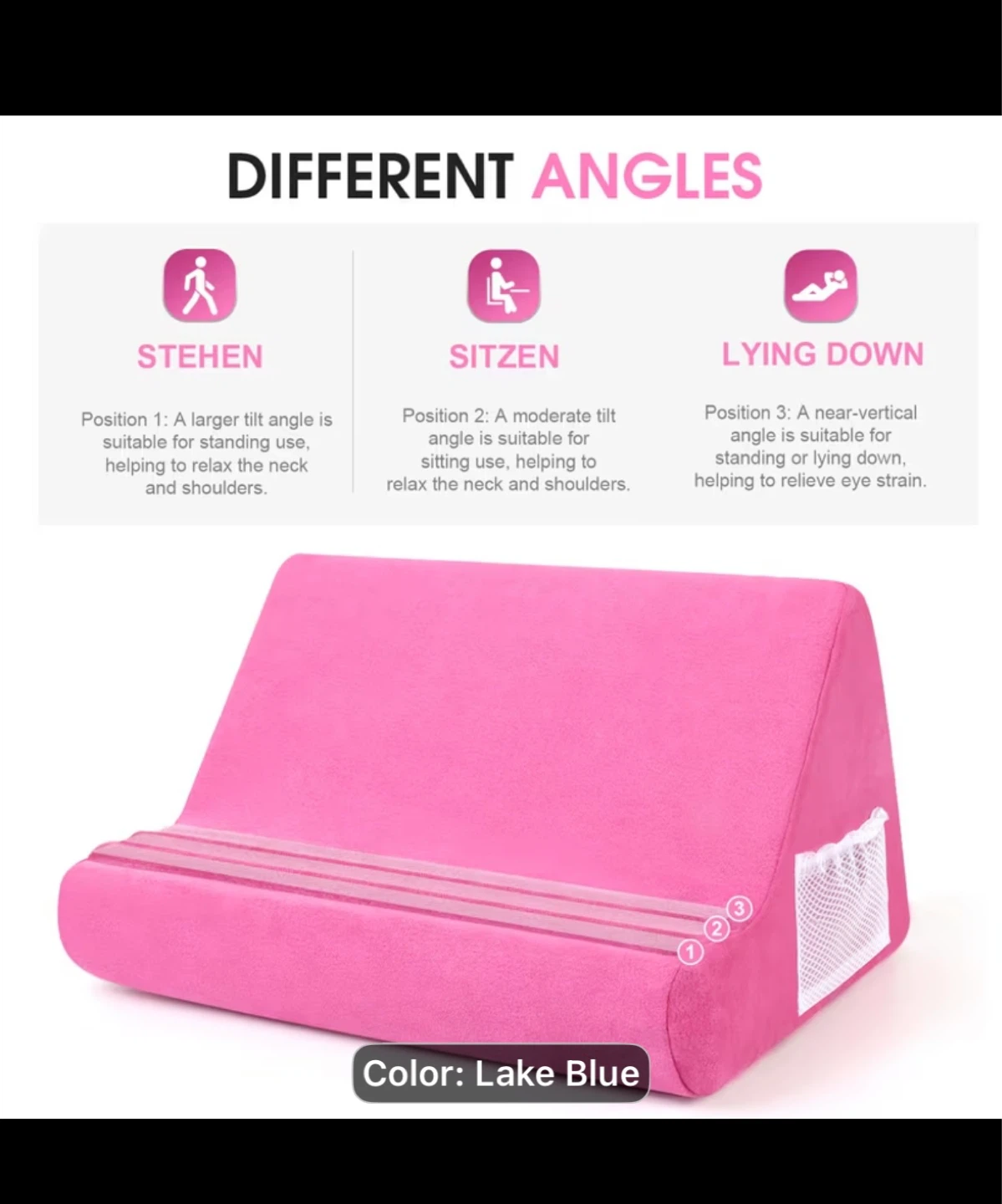 Tablet Stand Pillow (blue) - photo 2