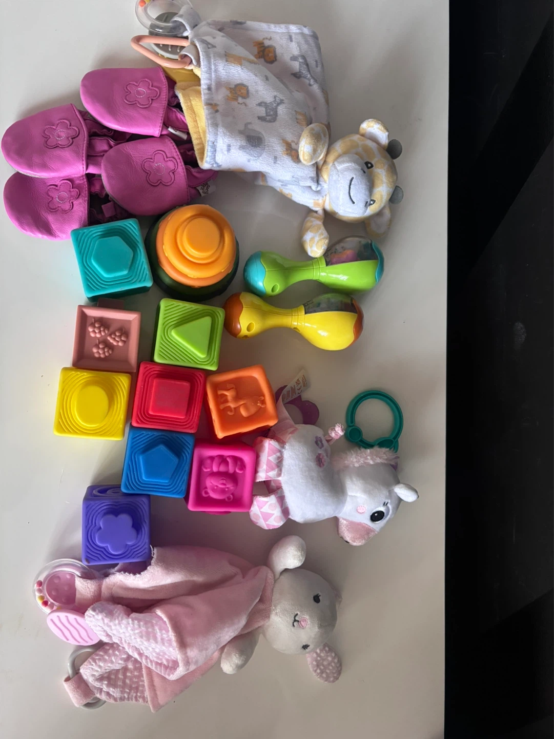 Baby Toy Bundle - Soft Blocks, Rattles & Plush Toys