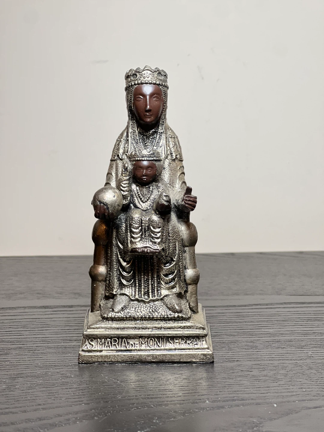 Vintage replica statue of Our Lady of Montserrat Black Madonna