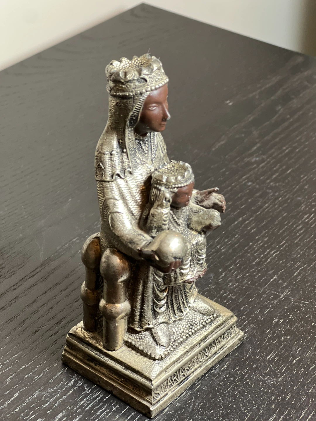 Vintage replica statue of Our Lady of Montserrat Black Madonna - photo 3