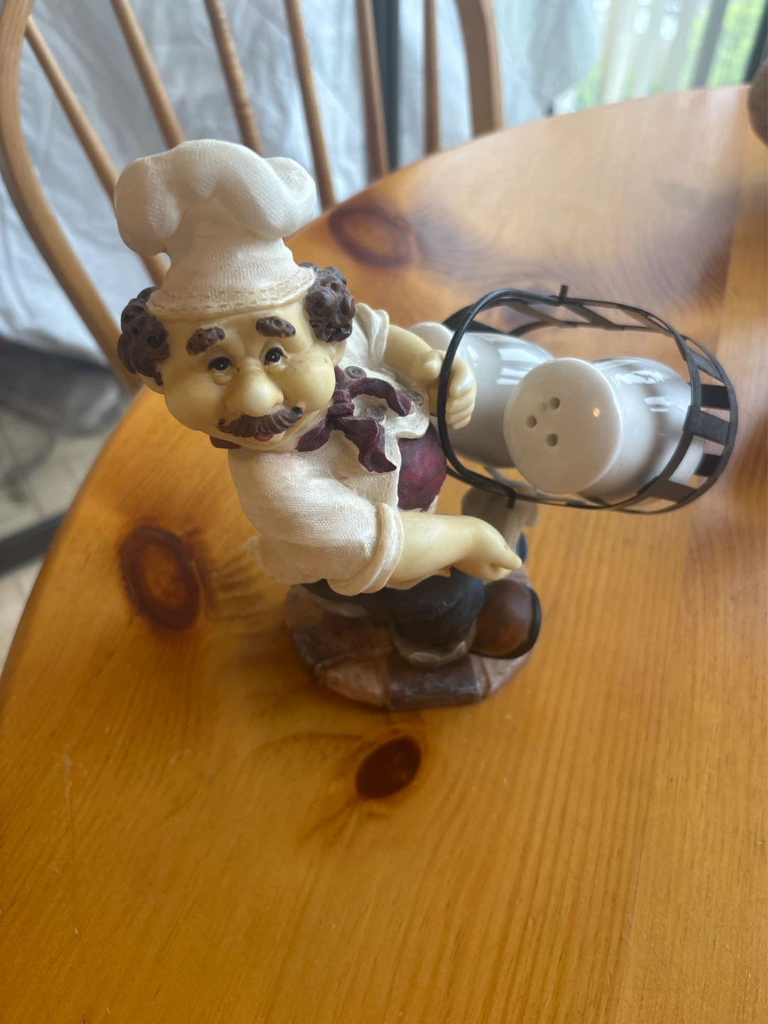 Vintage Chef Salt and Pepper Shaker Holder