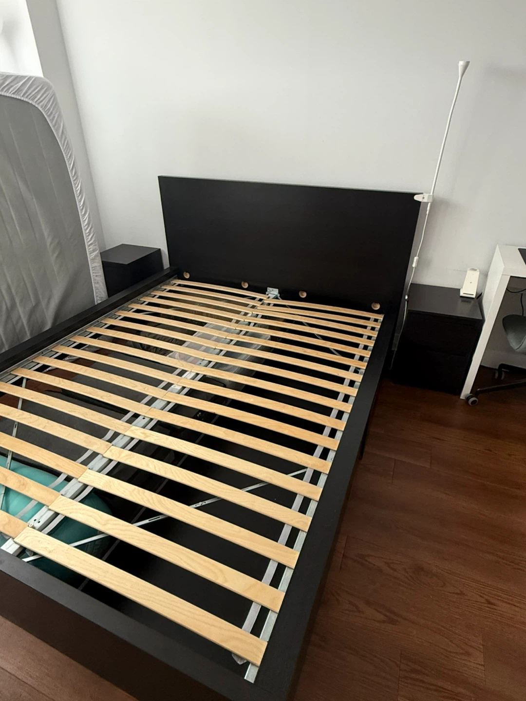 IKEA MALM Queen High Bed Frame with 2 Storage Boxes - Dark Brown - photo 4