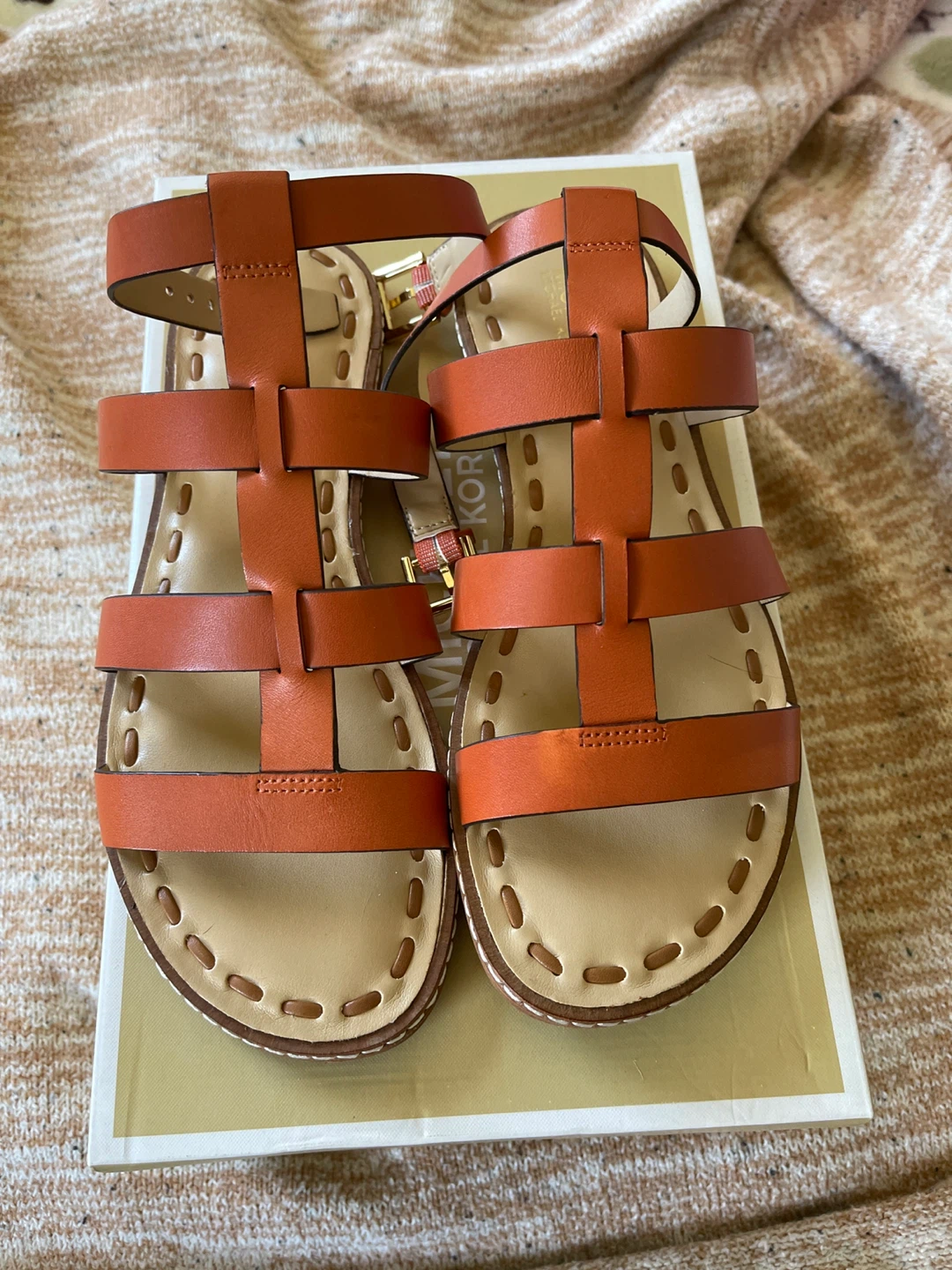 Michael Kors Women's Brown Leather Gladiator Sandals Size 6.5M - photo 3