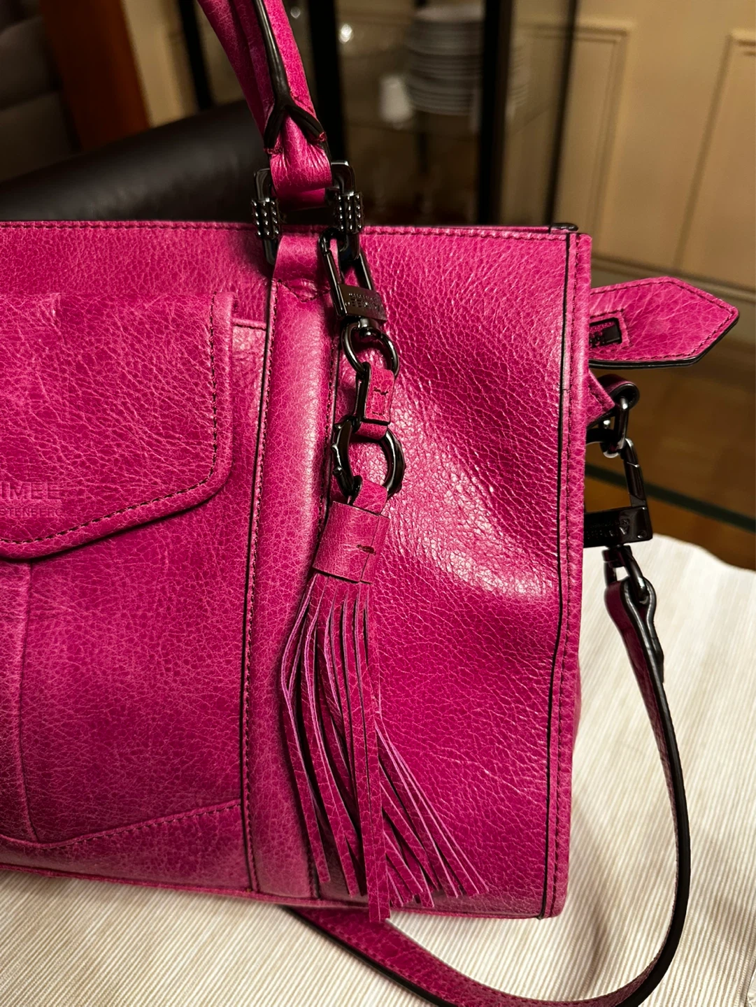 Aimee Kestenberg Pink Leather Satchel Bag - photo 3