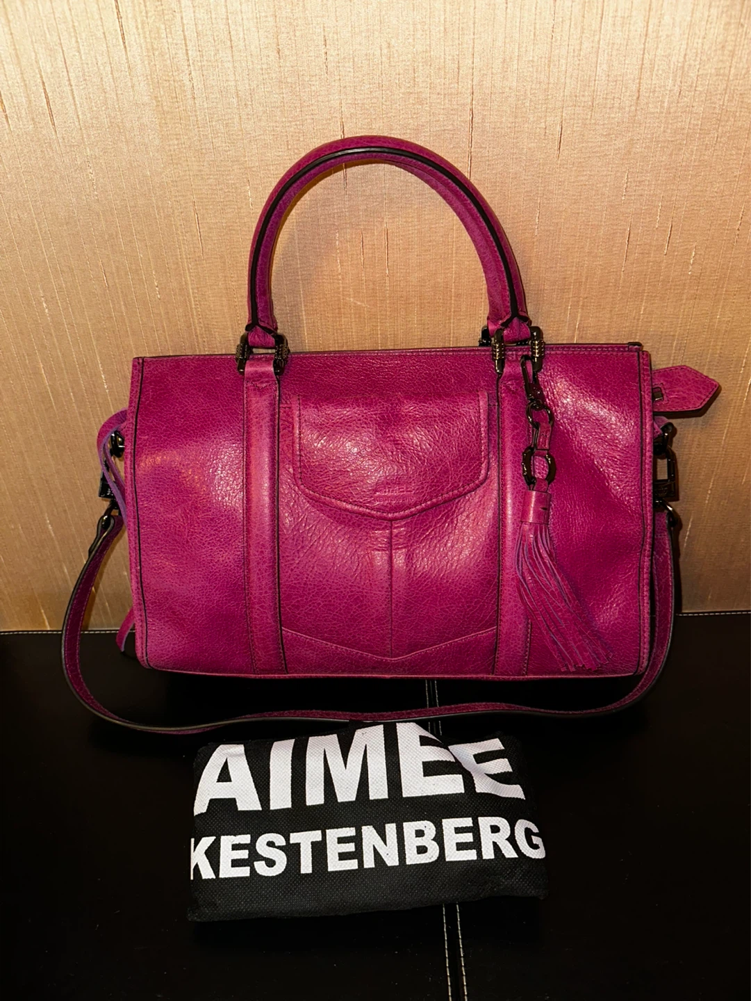 Aimee Kestenberg Pink Leather Satchel Bag