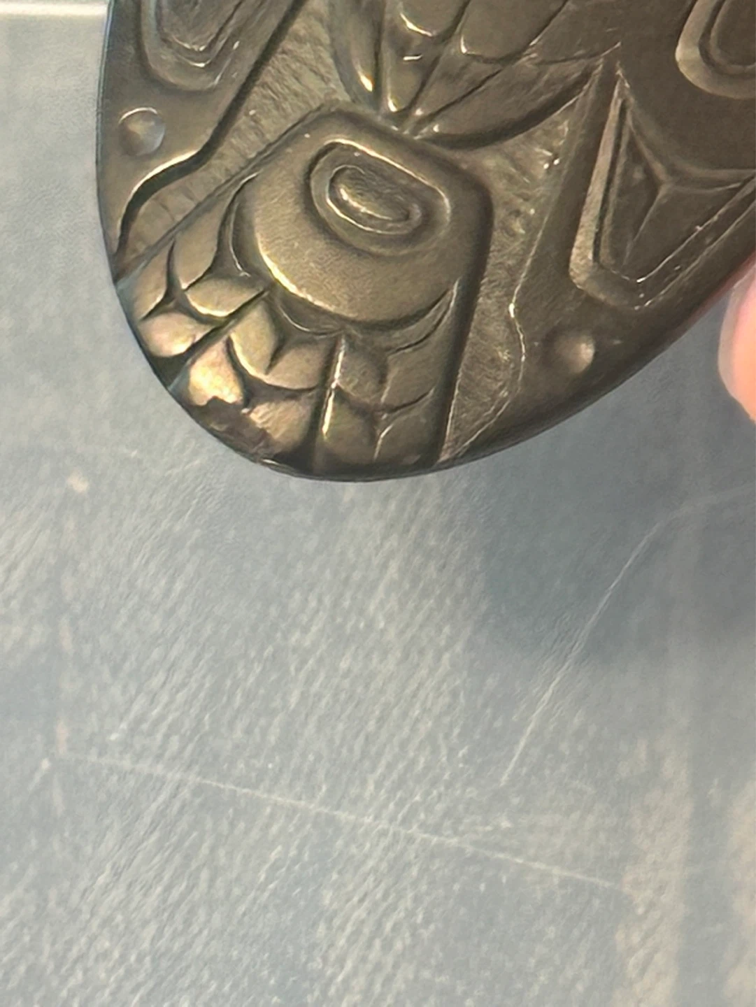 Denny Dixon Skidegate First Nations Haida Argillite Pendant - photo 5