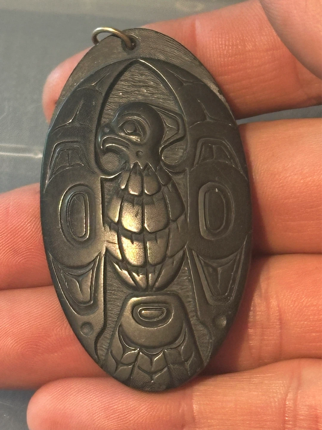Denny Dixon Skidegate First Nations Haida Argillite Pendant