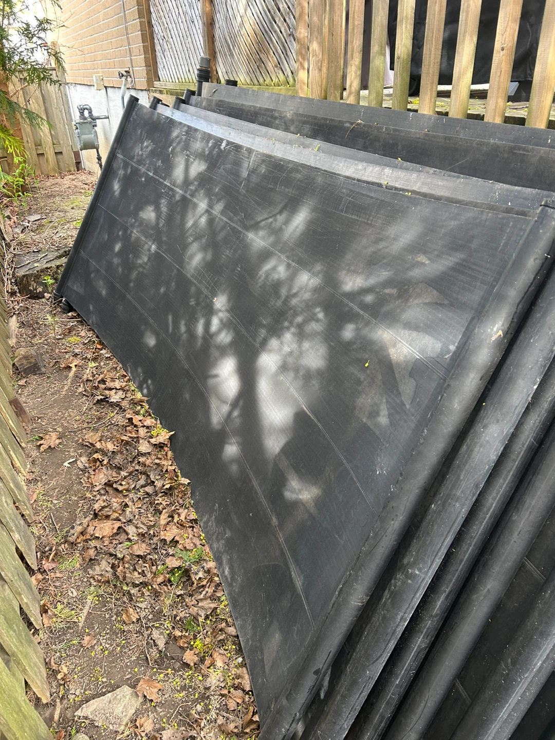 Solar heating panels for pool