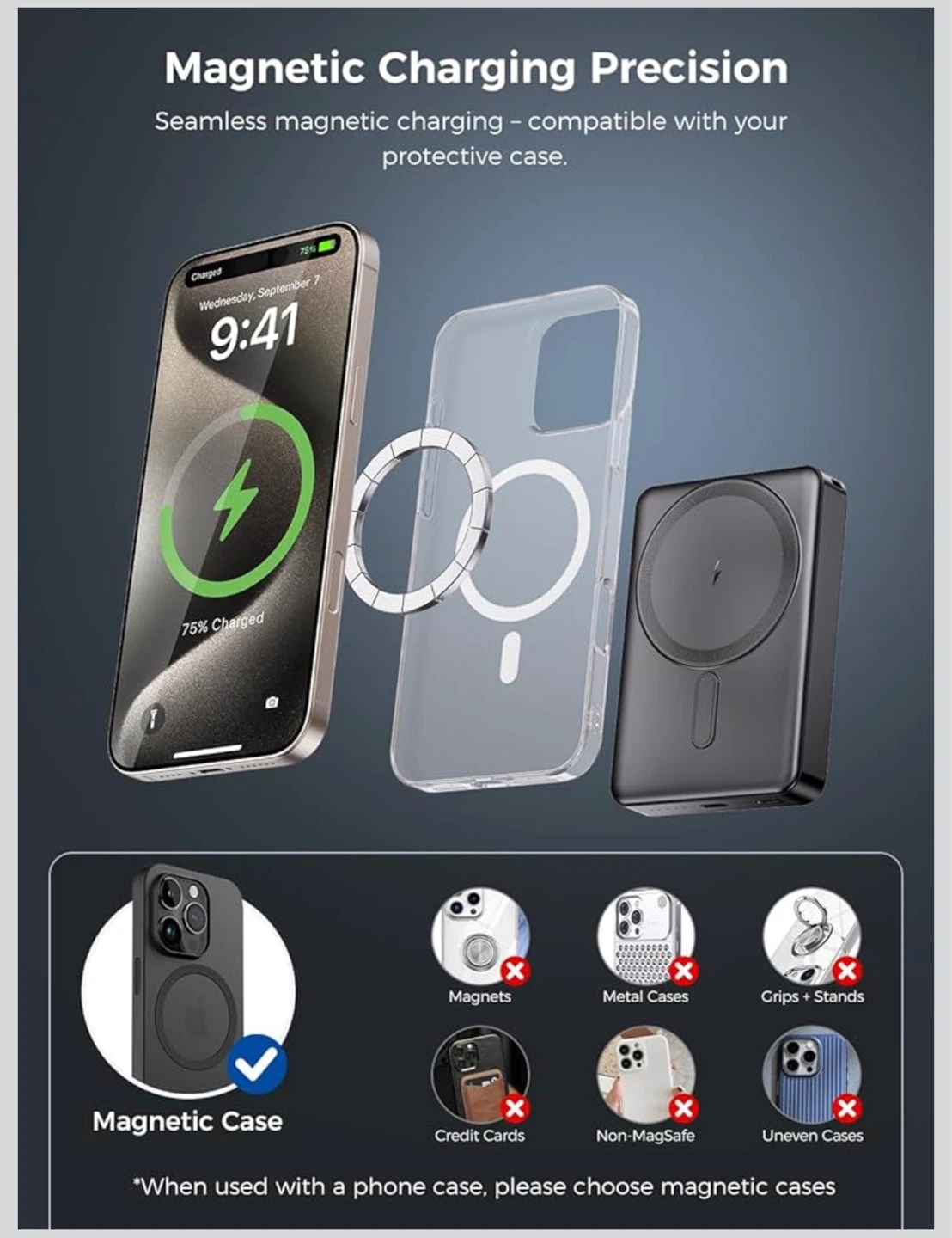Magnetic Wireless Power Bank 10000mAh - photo 3