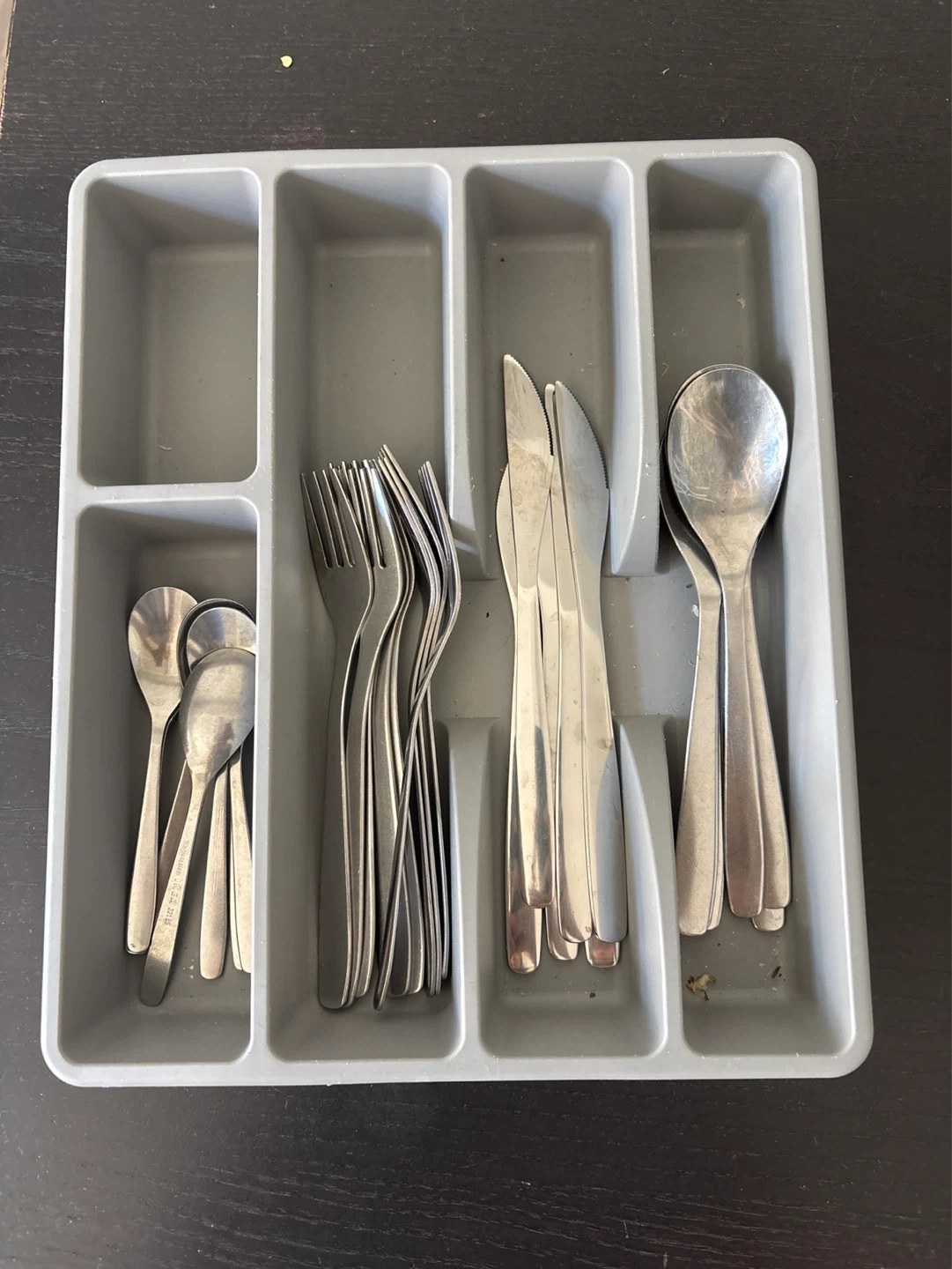 Cutlery Set and Plastic Cutlery Organizer Tray
