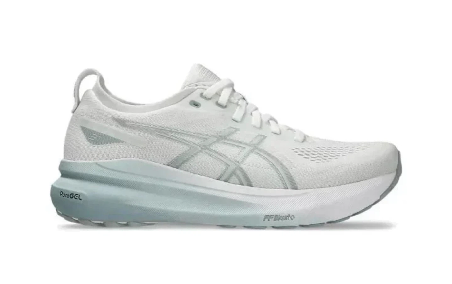 ASICS Kayano 31 white/dolphin grey women size 9