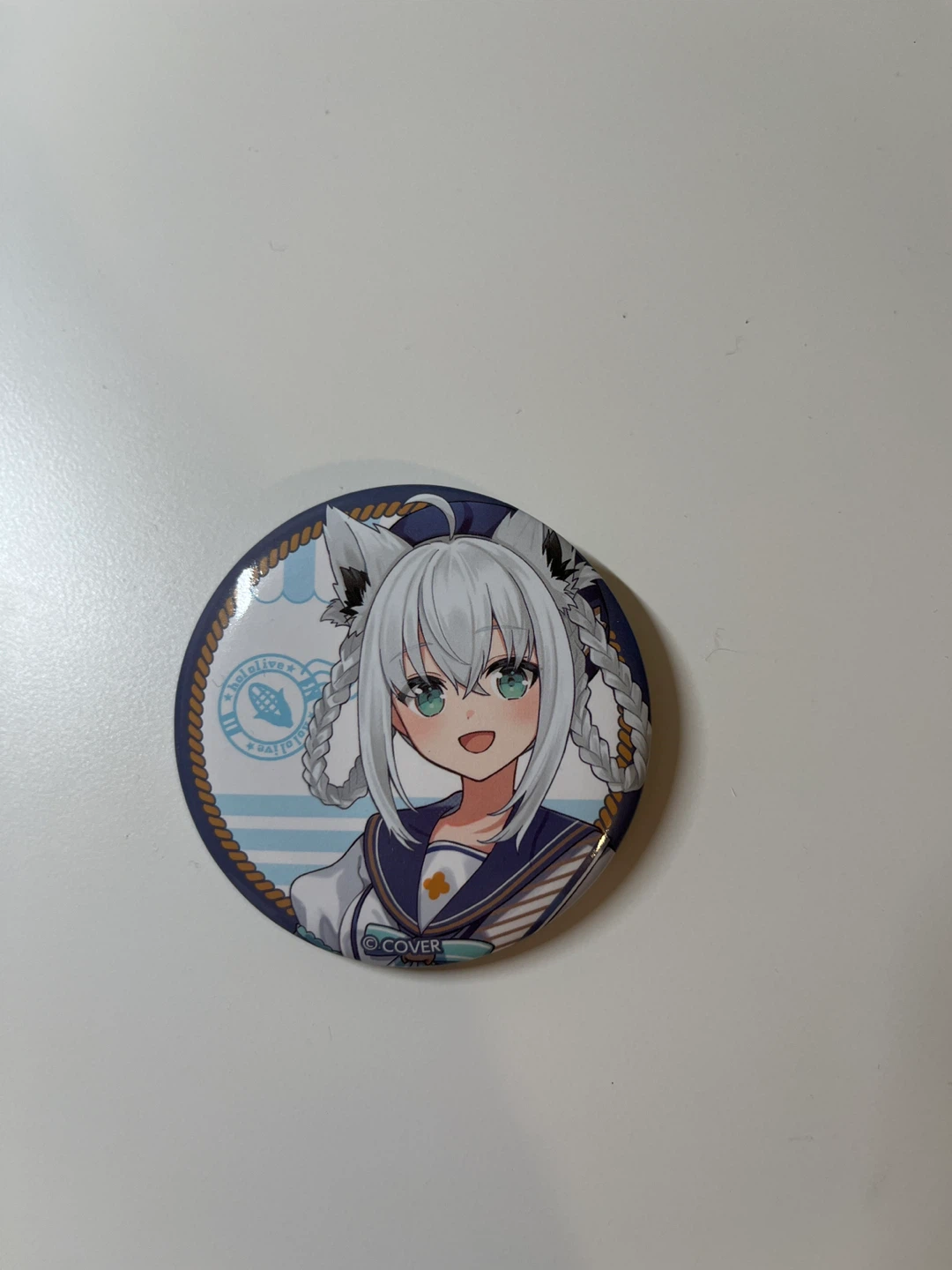 Shirakami Fubuki hololive can badge Lawson collab